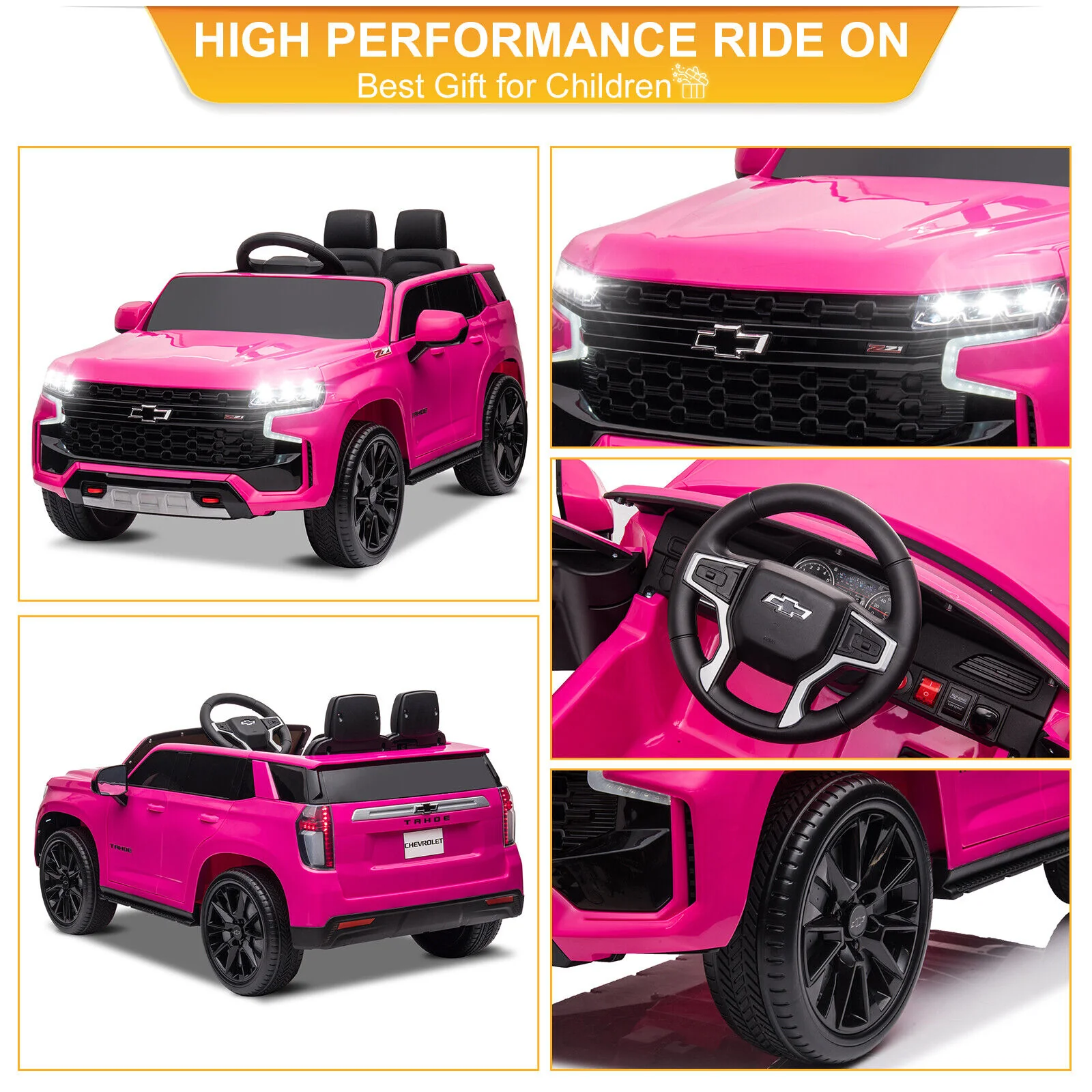 12V Battery Powered GMC Ride On Car for Kids with Remote Control - Image 5