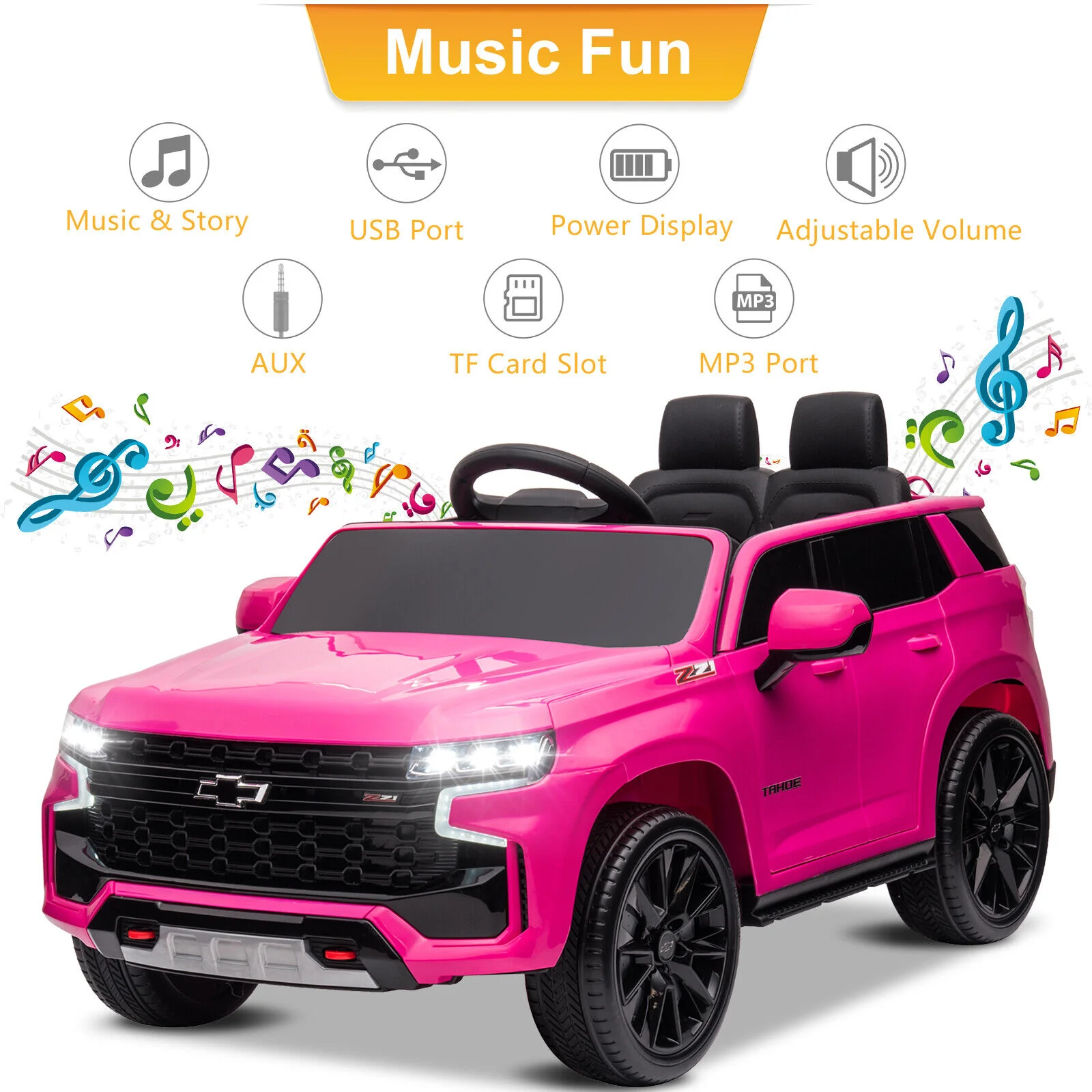 12V Battery Powered GMC Ride On Car for Kids with Remote Control - Image 6
