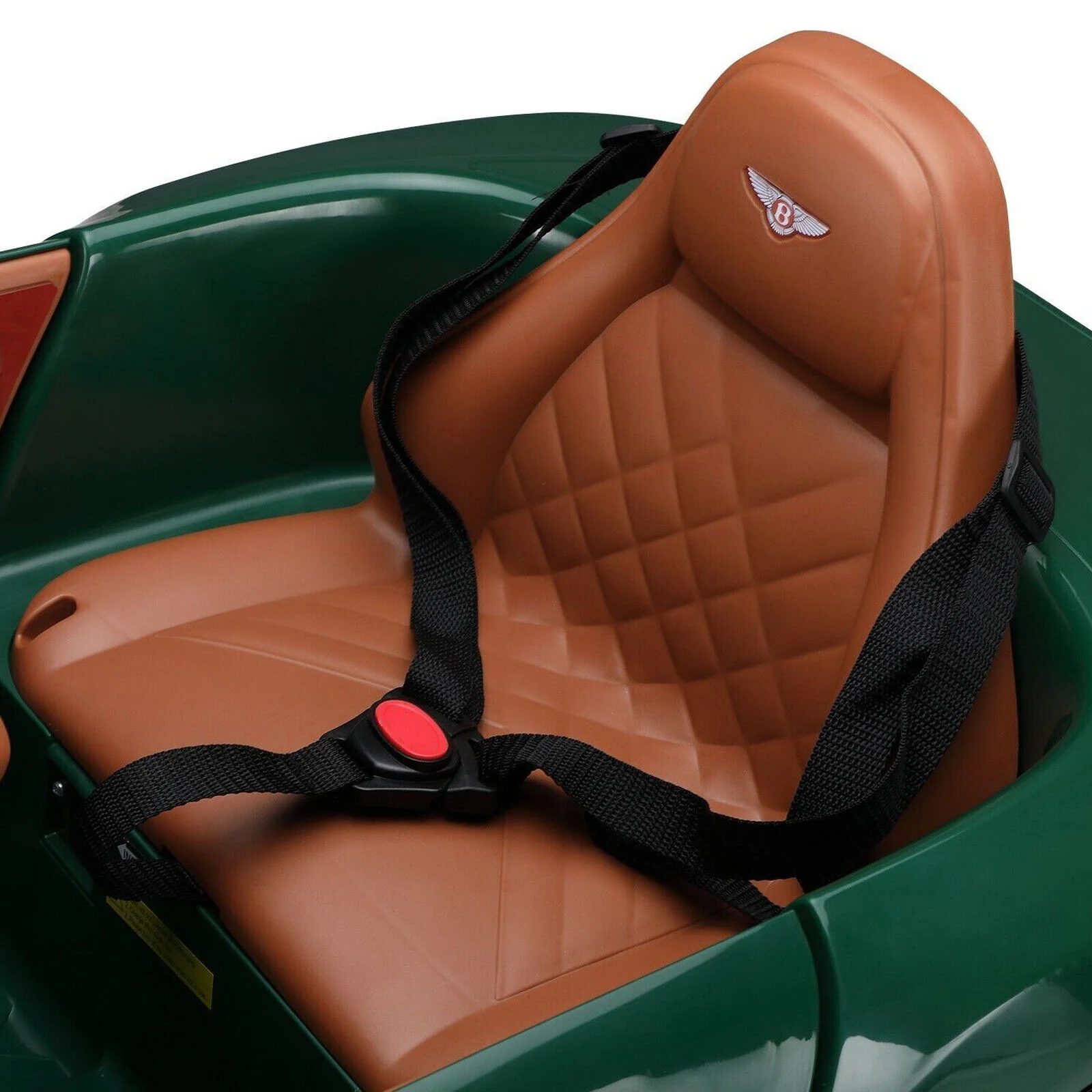 12V Battery Powered Green Bentley Style Electric Toy Car with Remote Control for Kids - Image 8