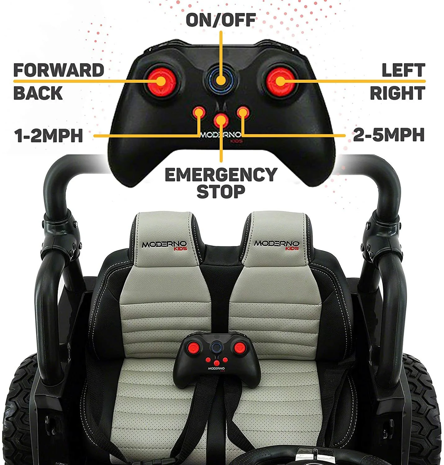 12V Battery Powered Kids Ride-On Truck Jeep with Dual Motors and Remote Control - Image 5
