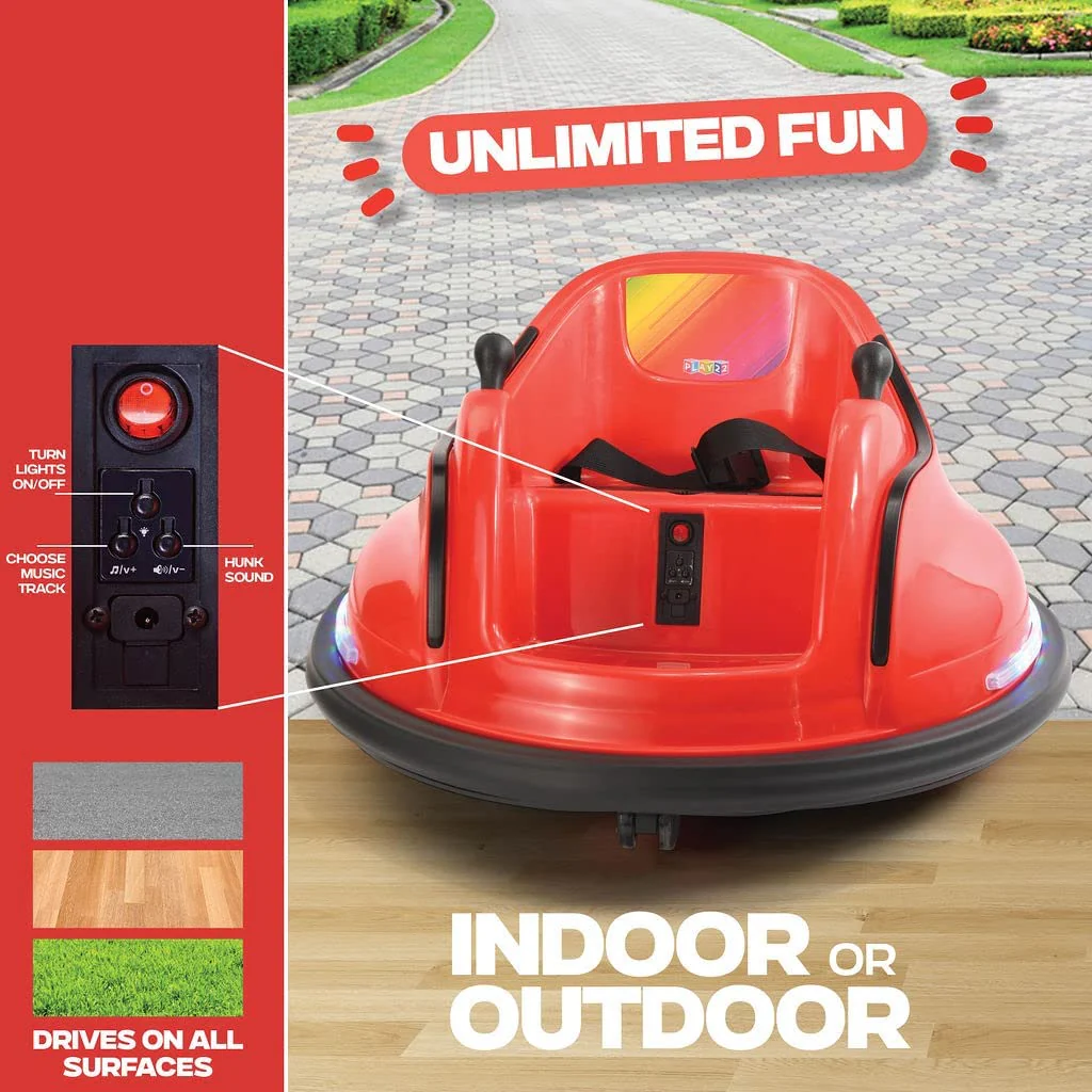 12V Battery-Powered Kids Bumper Car for Endless Fun! - Image 4