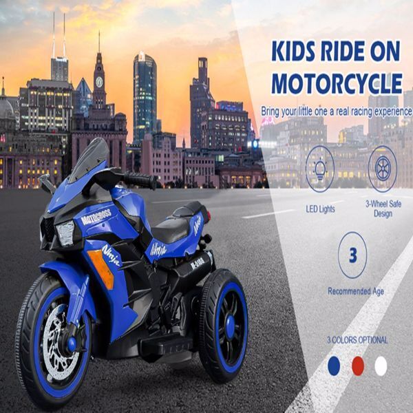 12V Battery Powered Kids Electric Motorbike with LED Light and Ride-On Motorcycle Design - Image 5