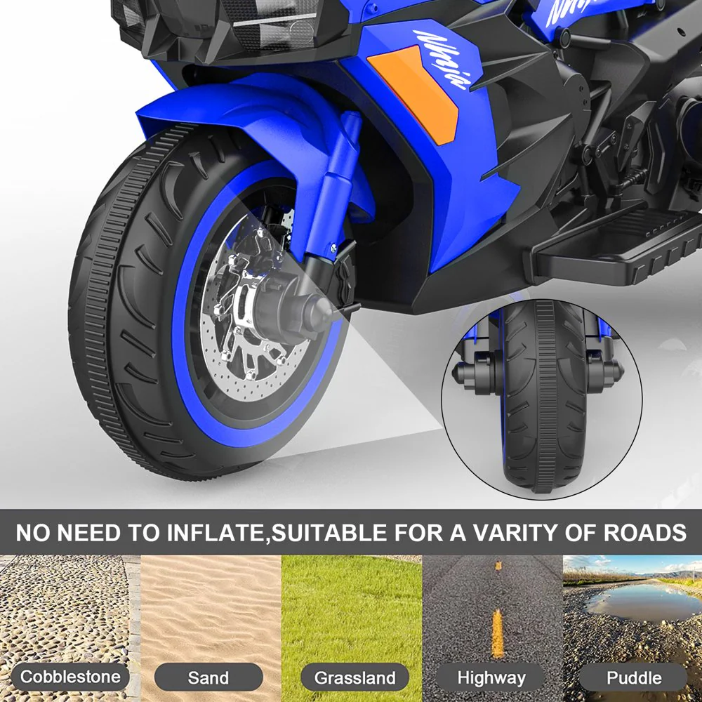 12V Battery Powered Kids' Motorcycle Ride-On Toy - Image 10