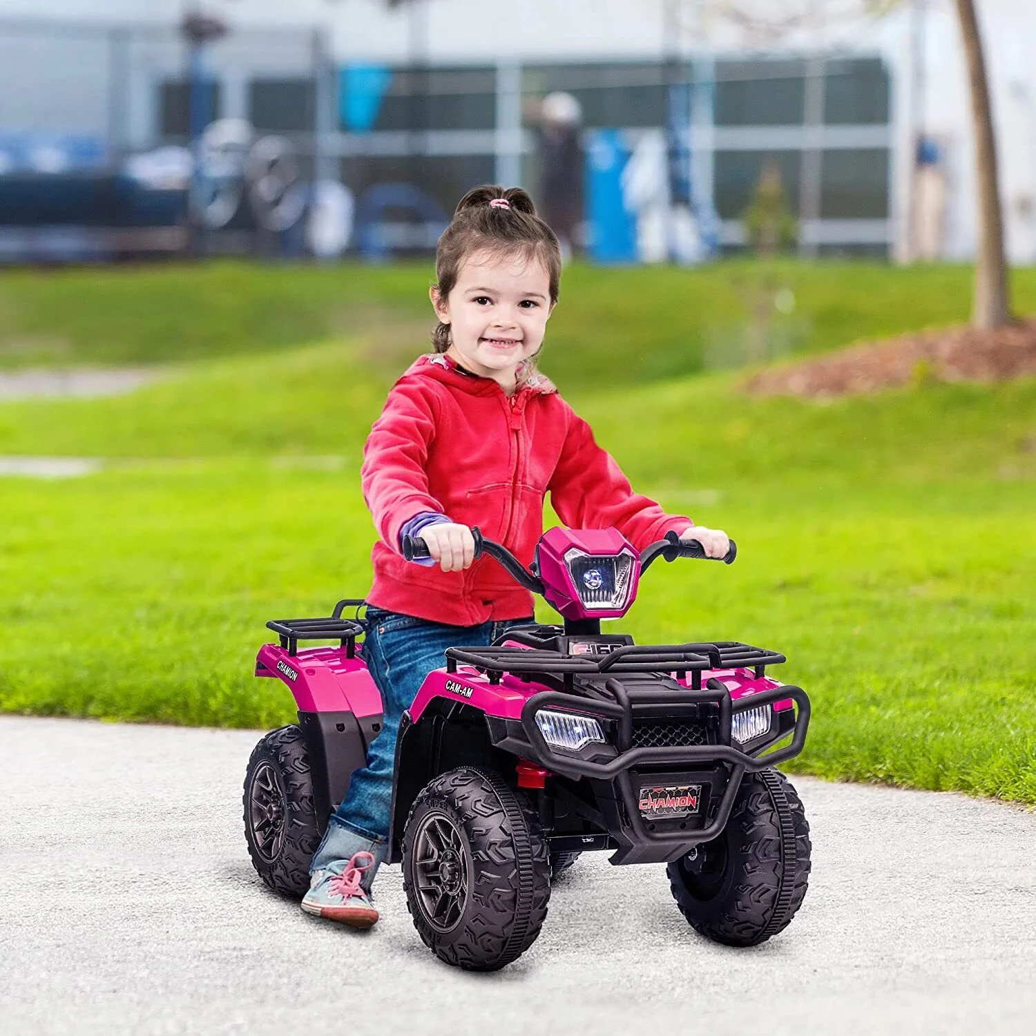 12V Battery Powered Kids Quad ATV Toy with LED Headlights - Image 16