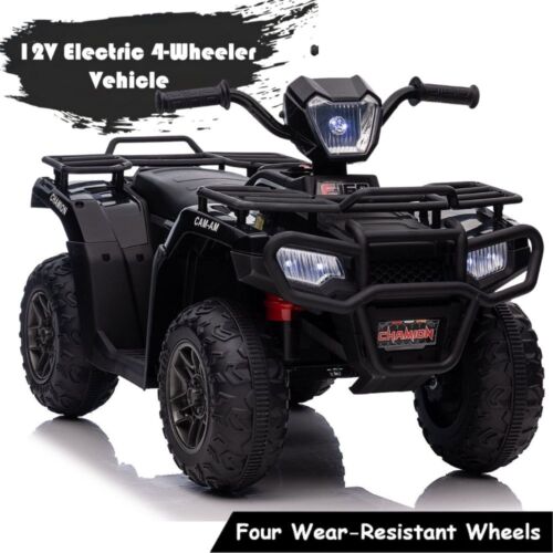 12V Battery Powered Kids Quad ATV Toy with LED Headlights - Image 2