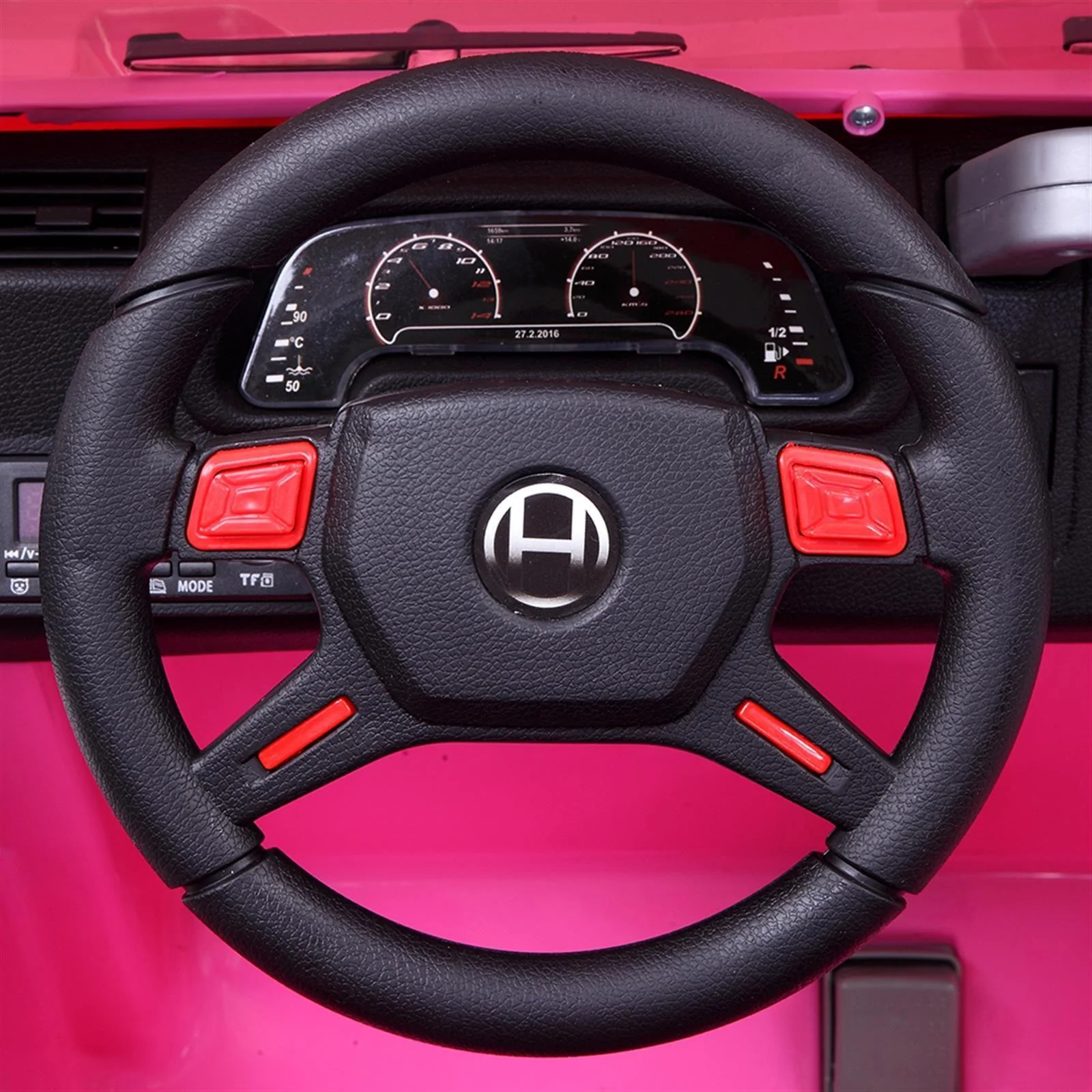 12V Battery-Powered Kids Ride-On Car with Music, Lights, and Remote Control - Pink - Image 10