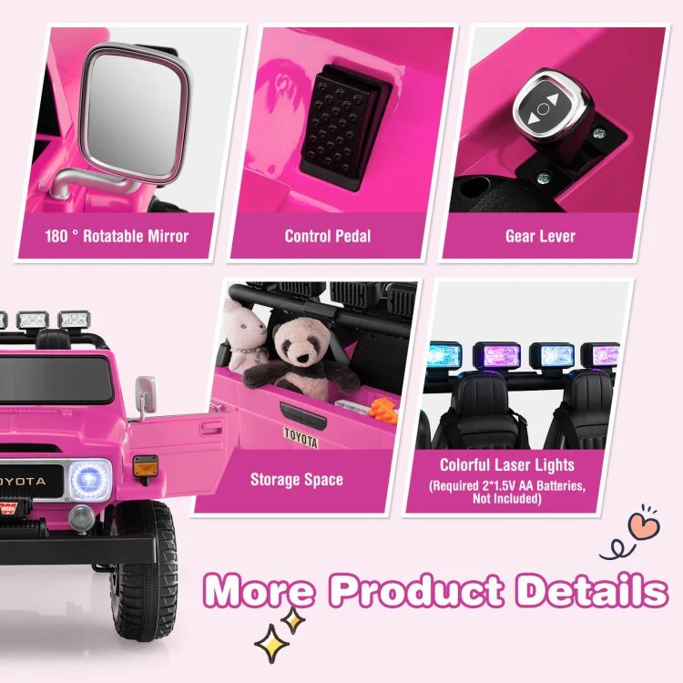 12V Battery-Powered 2-Seat Kids Electric Ride-On Toy Car with 2.4G Remote Control - Image 11