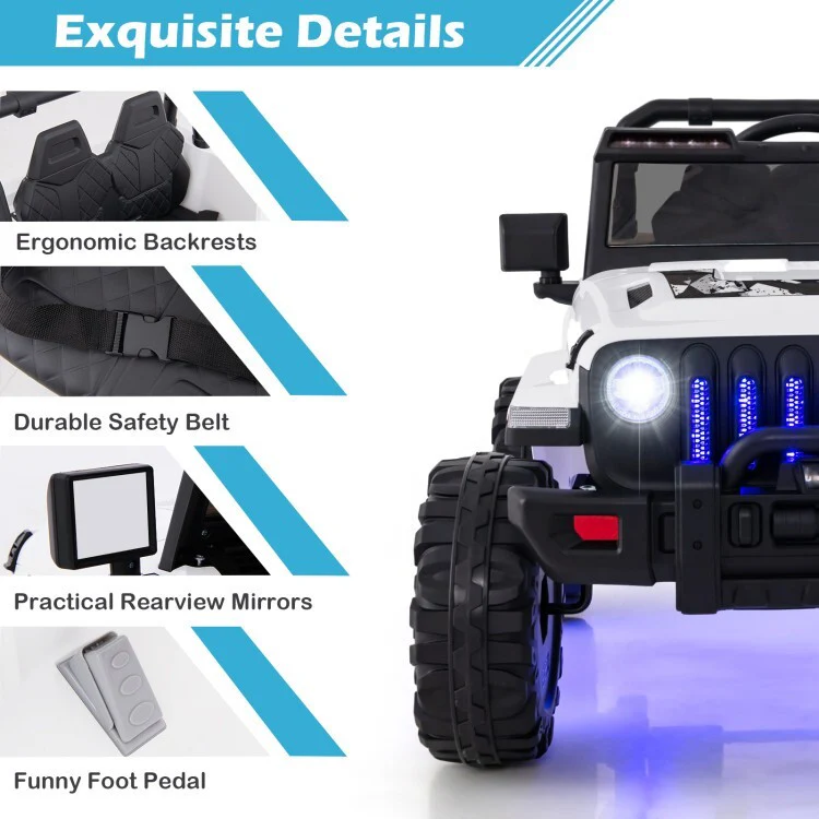 12V Battery Powered Kids Electric Ride-On Toy Car with 2.4G Remote Control - Image 8