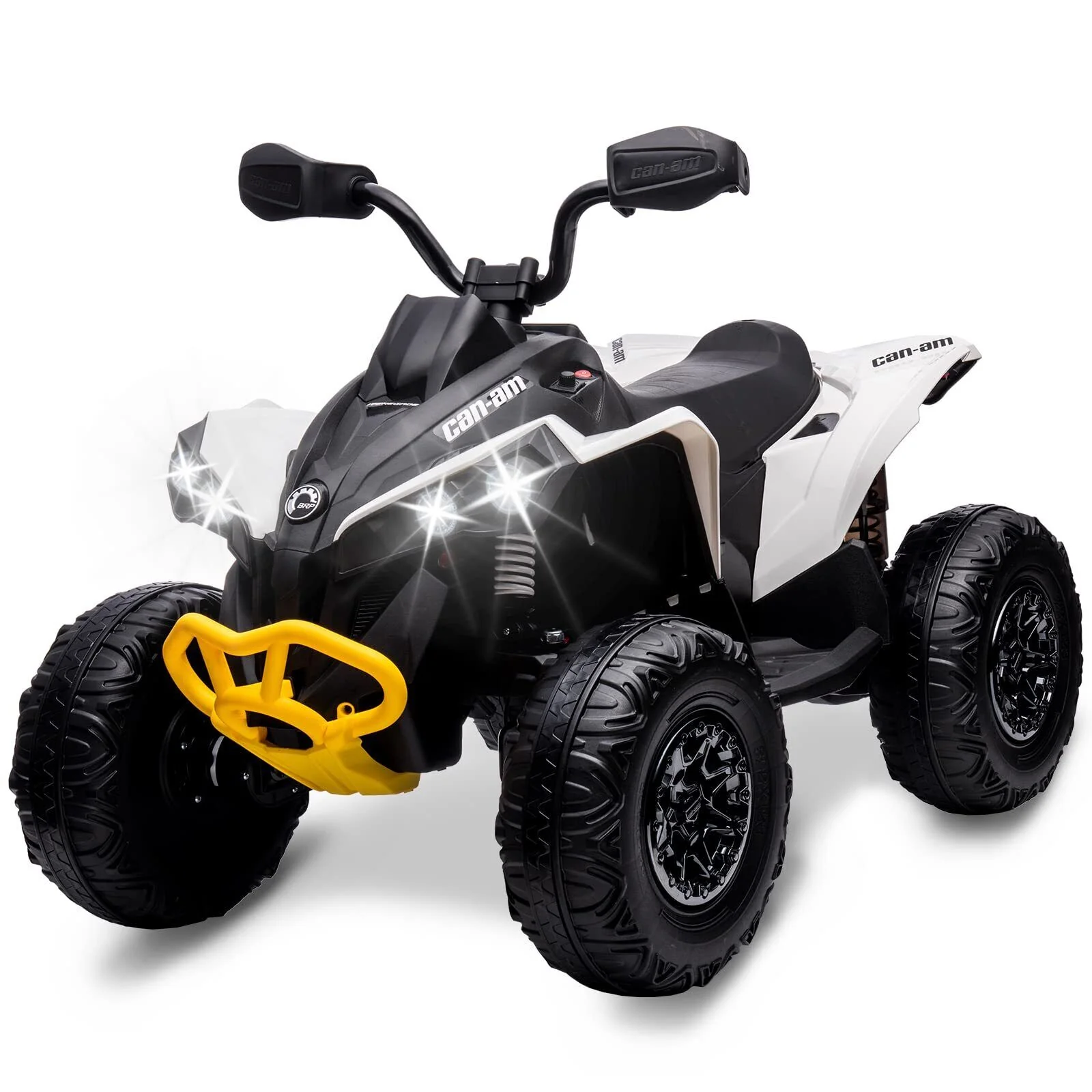 12V Battery Powered Kids Ride On Quad ATV Toy with LED Headlights - Image 11