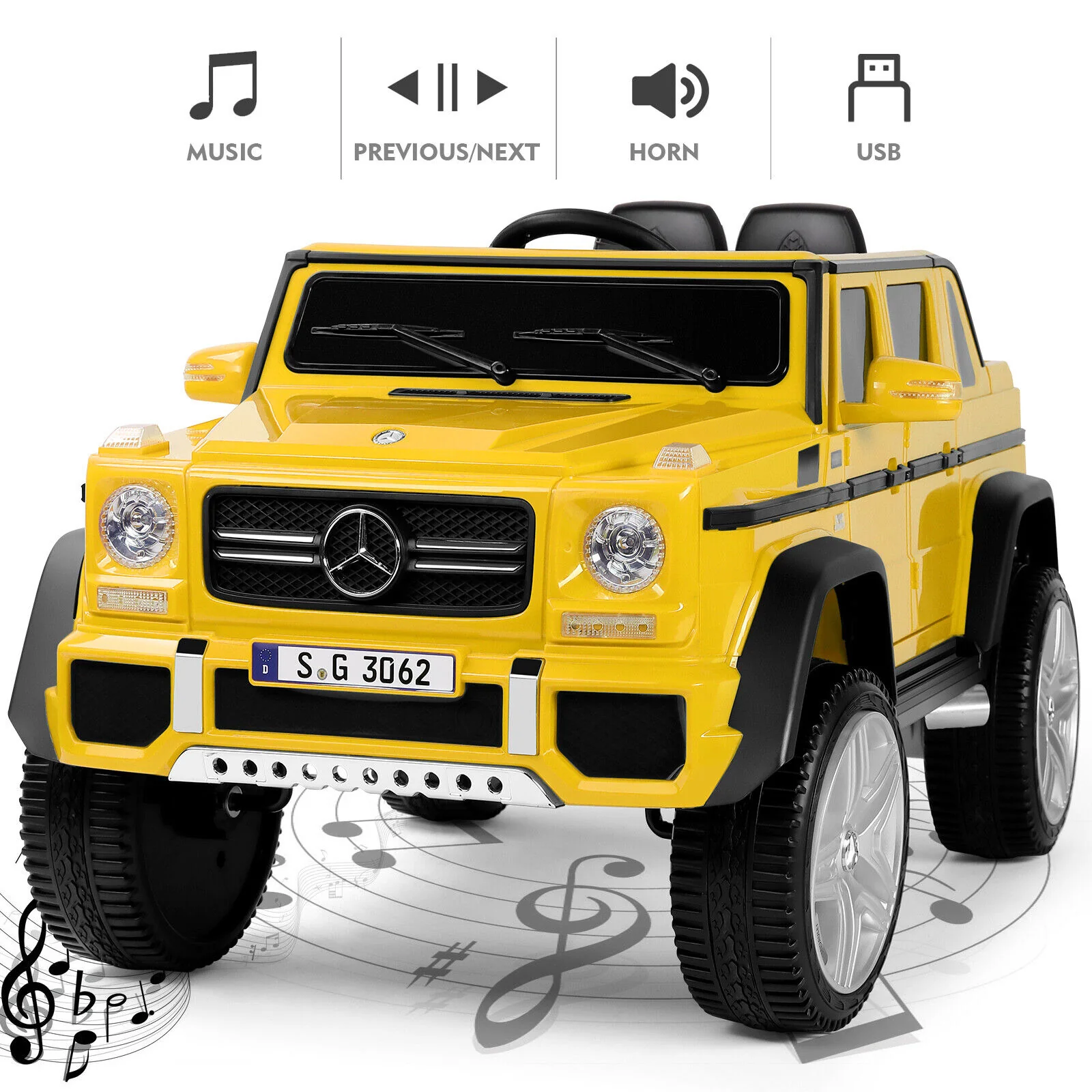 12V Battery-Powered Kids Ride-On Truck with LED Lights, Music, and Remote Control - Image 7