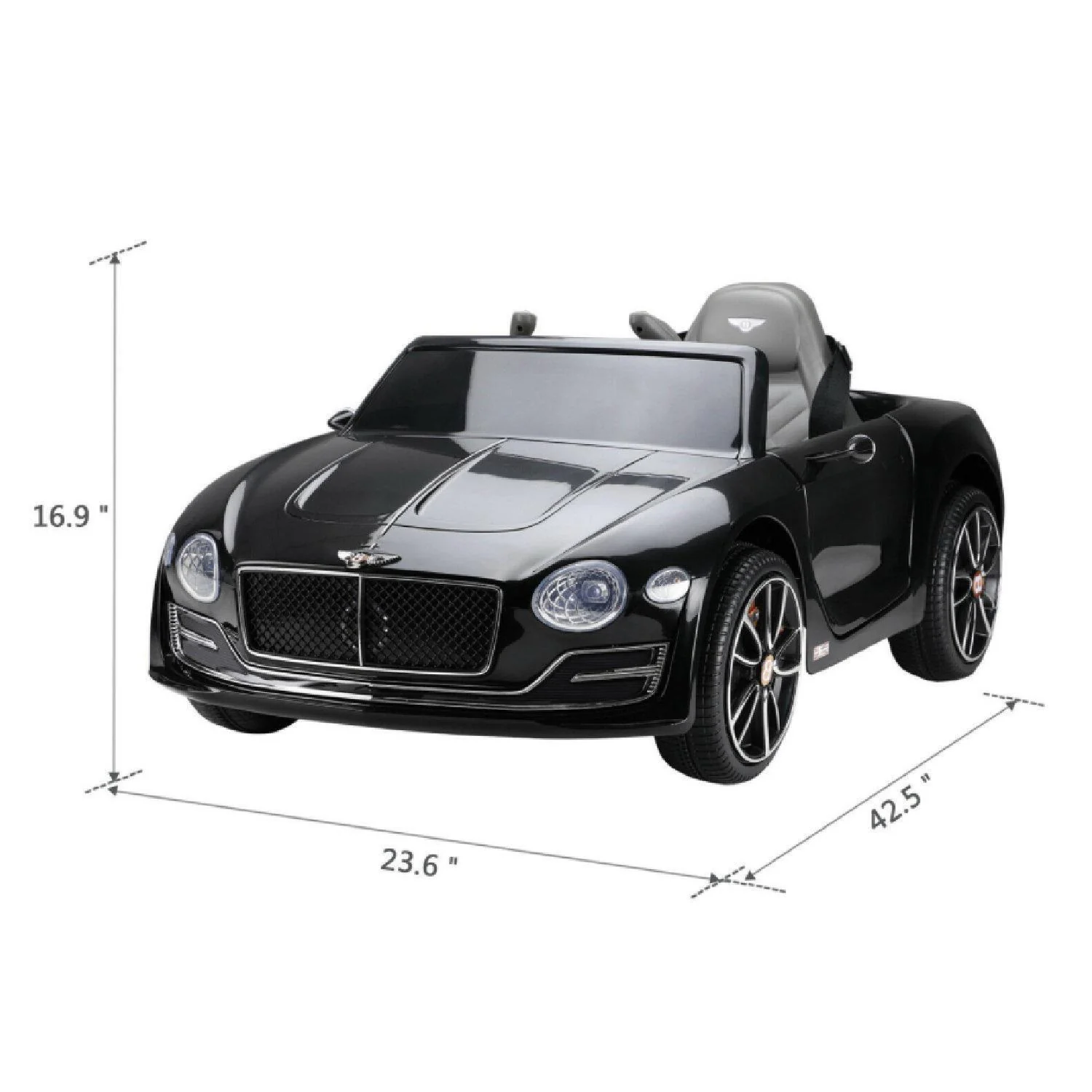 12V Battery Powered Ride-On Car for Kids Ages 2-8 with Parental Remote Control - Black - Image 11