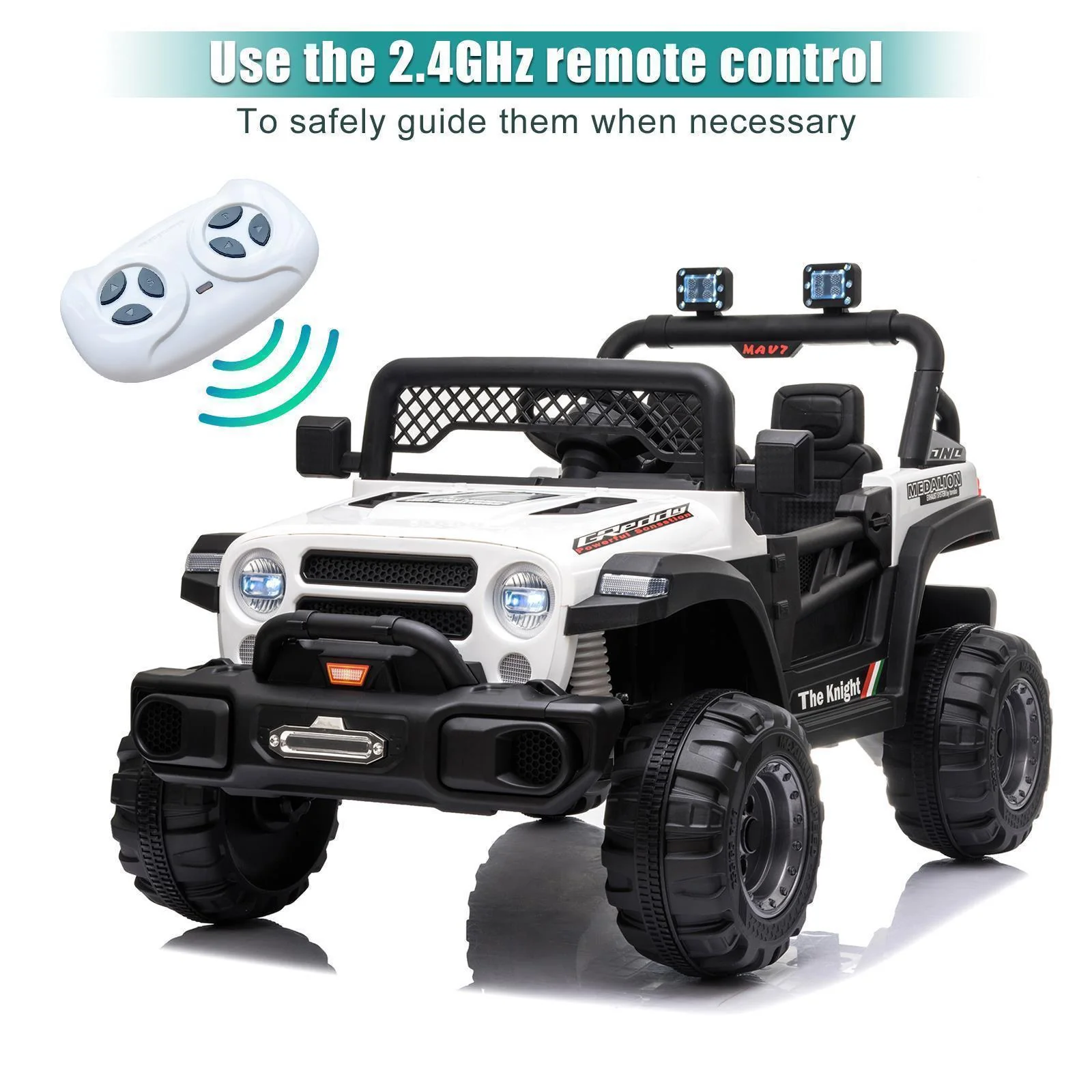12V Battery Powered Ride On Truck with 2 Front LED Lights - Perfect Gift for Kids - Image 12
