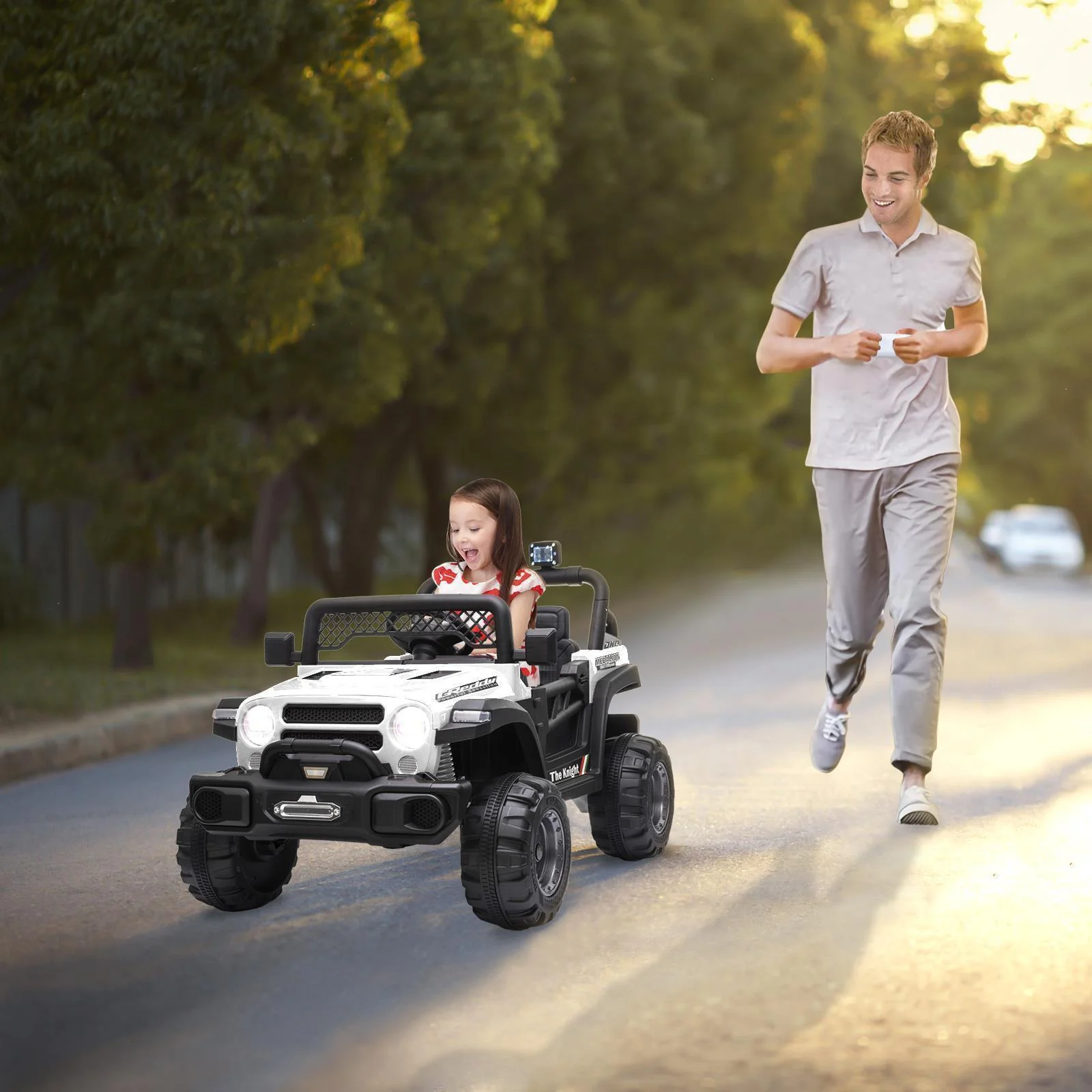 12V Battery Powered Ride On Truck with 2 Front LED Lights - Perfect Gift for Kids - Image 15