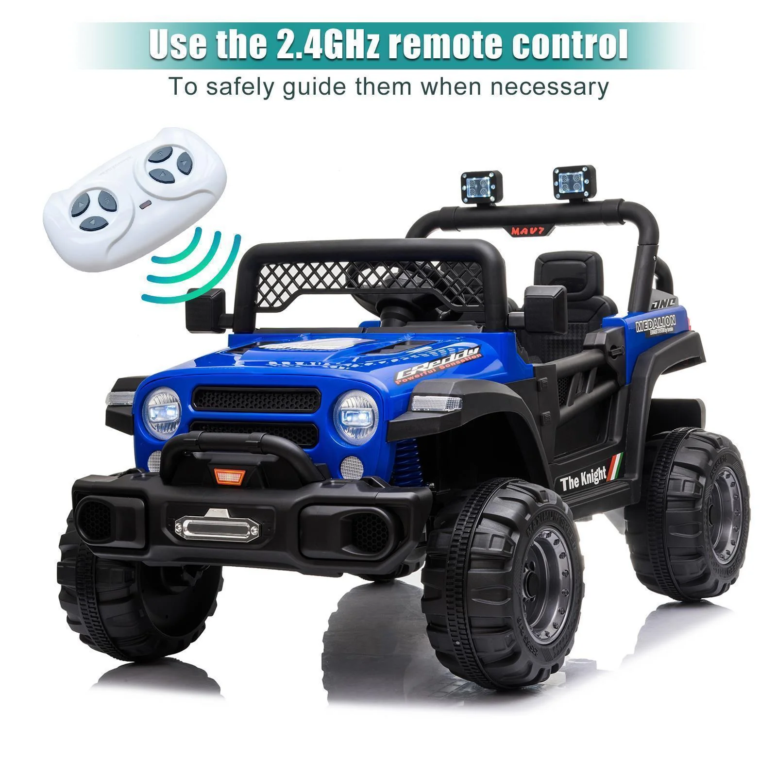 12V Battery Powered Ride On Truck with 2 Front LED Lights - Perfect Gift for Kids - Image 33