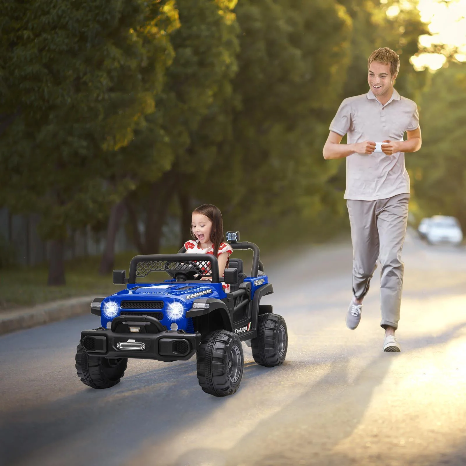 12V Battery Powered Ride On Truck with 2 Front LED Lights - Perfect Gift for Kids - Image 35