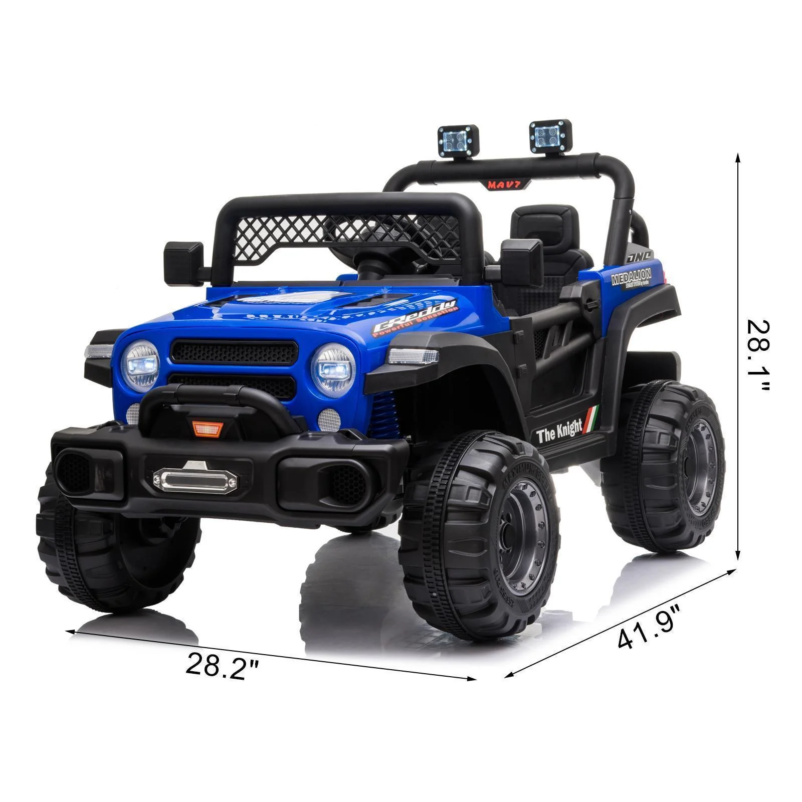 12V Battery Powered Ride On Truck with 2 Front LED Lights - Perfect Gift for Kids - Image 36