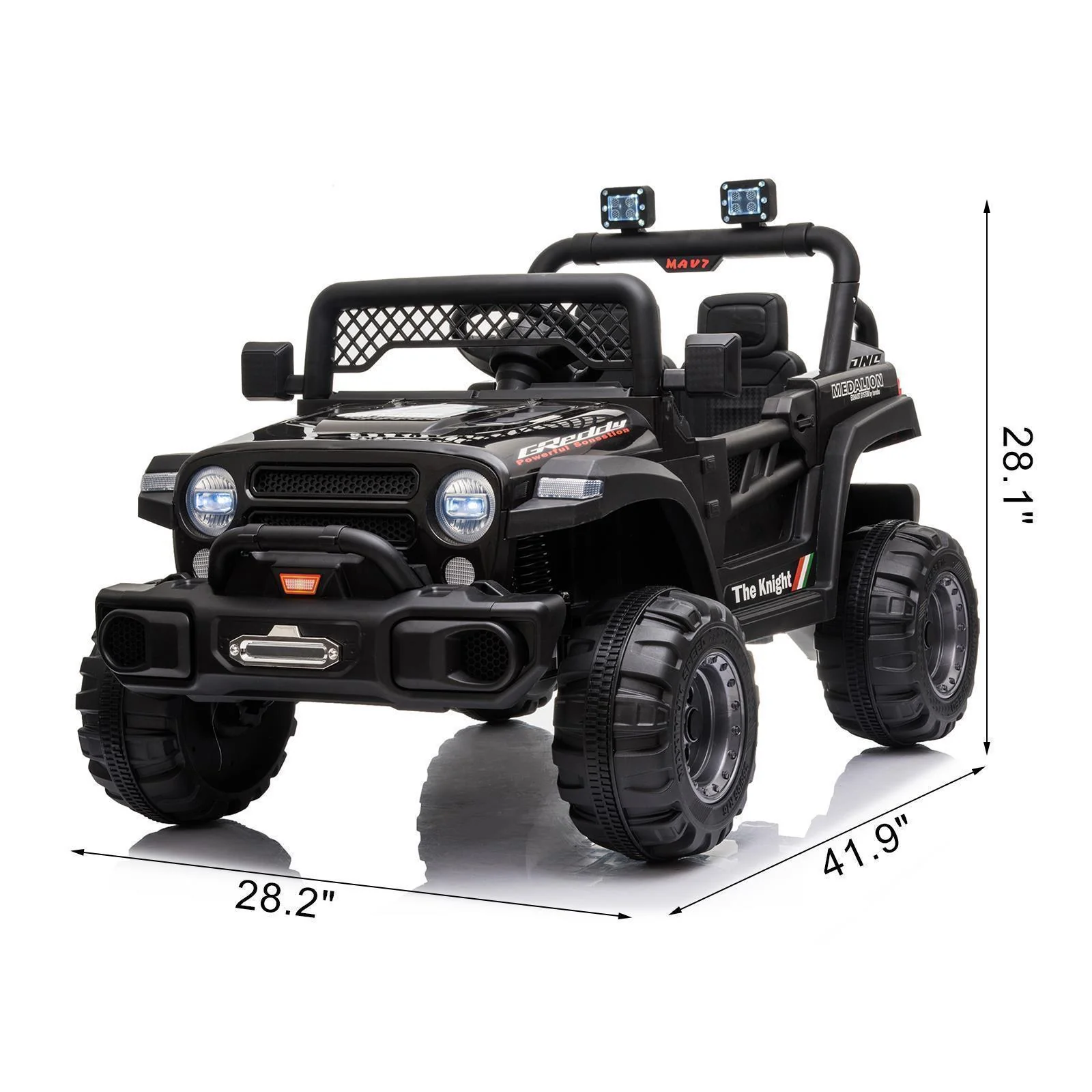 12V Battery Powered Ride On Truck with 2 Front LED Lights - Perfect Gift for Kids - Image 6
