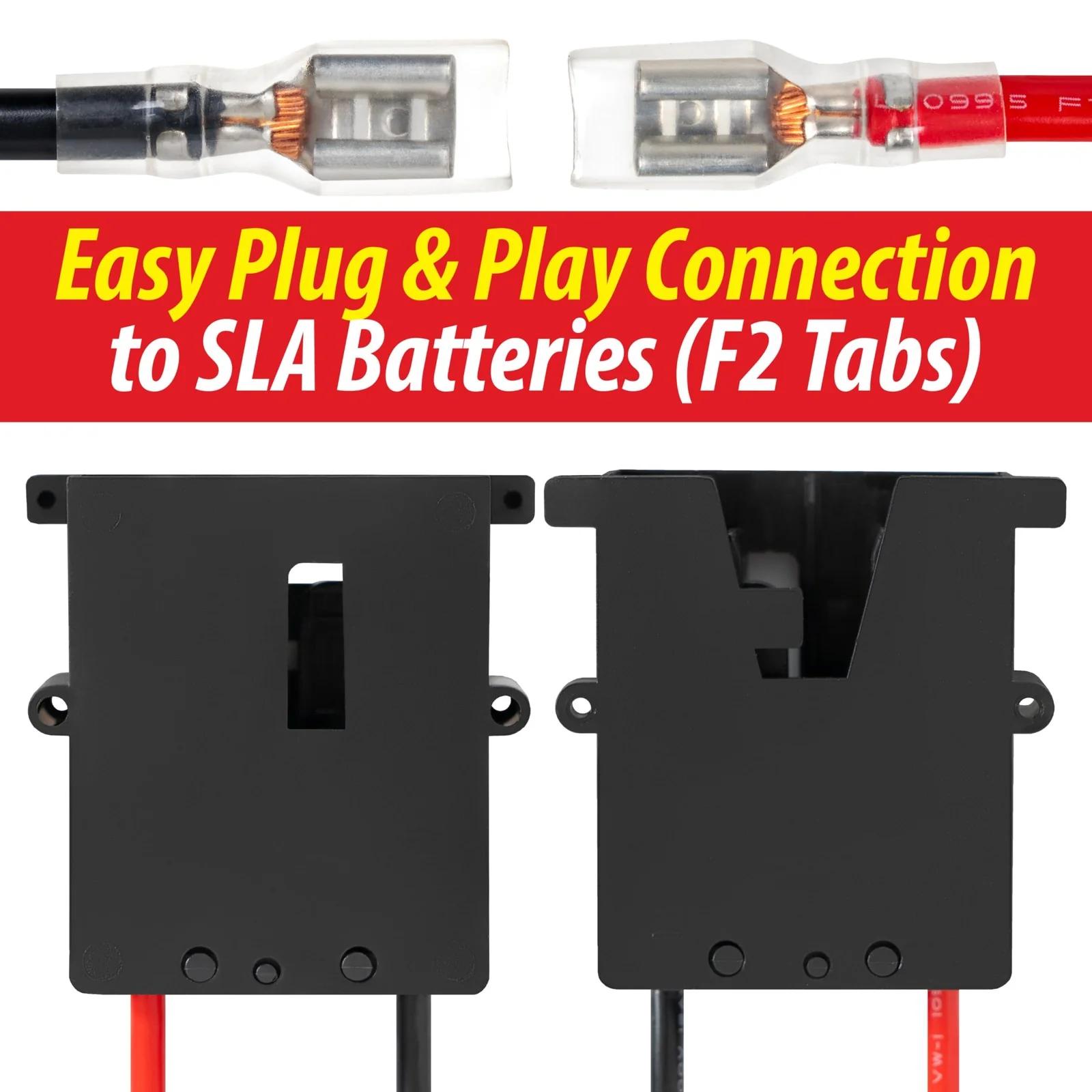 12V Battery Wire Harness Connector Featuring Dual Fuse Safety Protection - Image 3