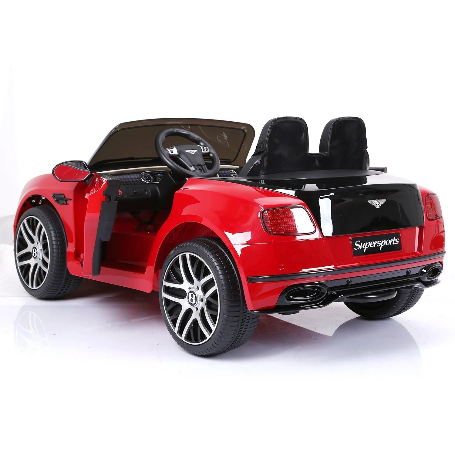 12V Bentley Continental Supersports Electric SUV Ride On Toy Car Black and Red - Image 6