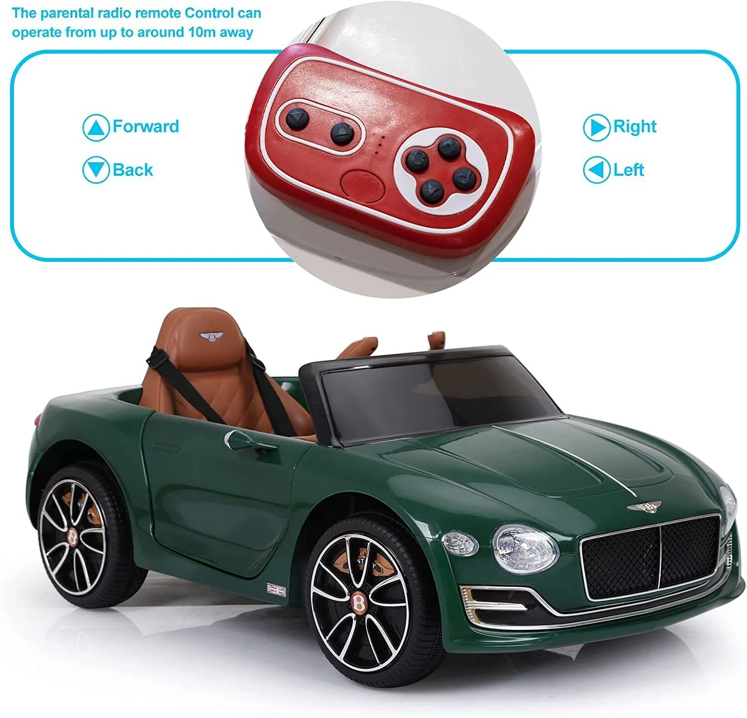 12V Bentley Style Electric Car for Kids with Remote Control and Seat - Image 2