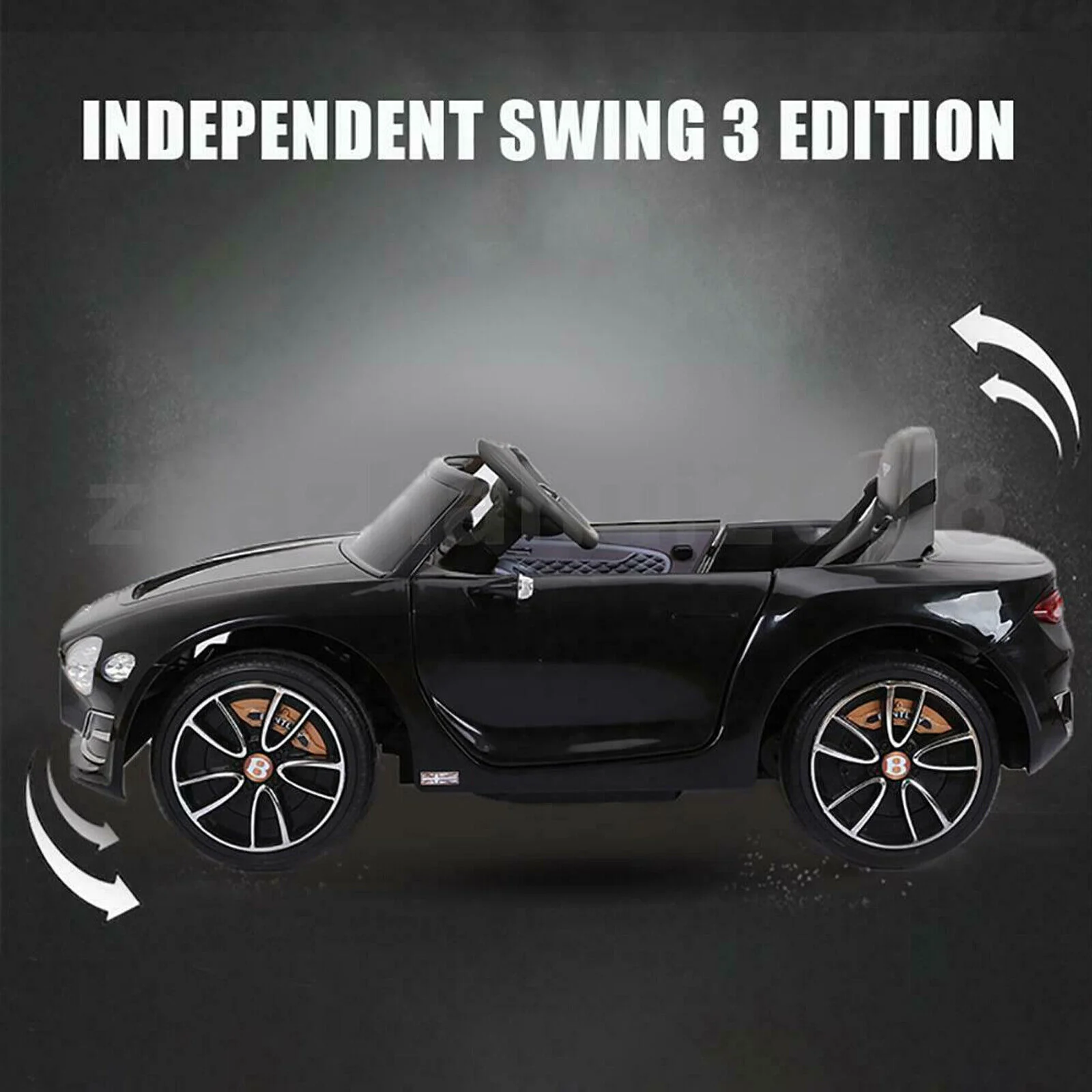 12V Bentley Style Kids Ride On Electric Toy Car with Remote Control and LED Lights - Image 30