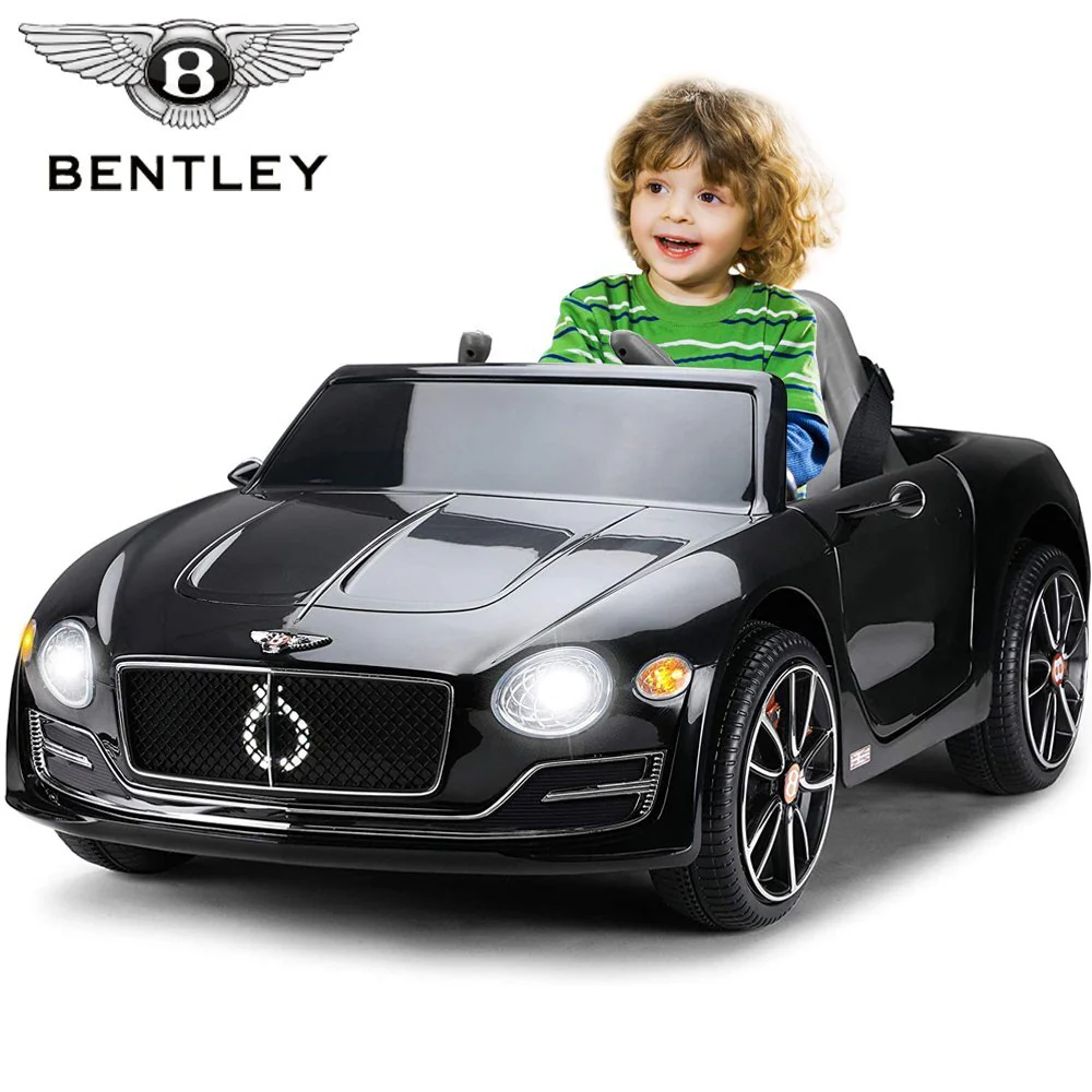 12V Licensed Bentley-Style Kids Ride-On Car with Remote, MP3, and LED Lights