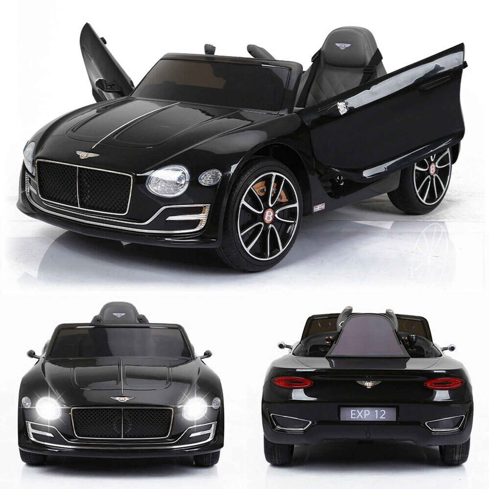 12V Licensed Bentley-Style Kids Ride-On Car with Remote, MP3, and LED Lights - Image 5