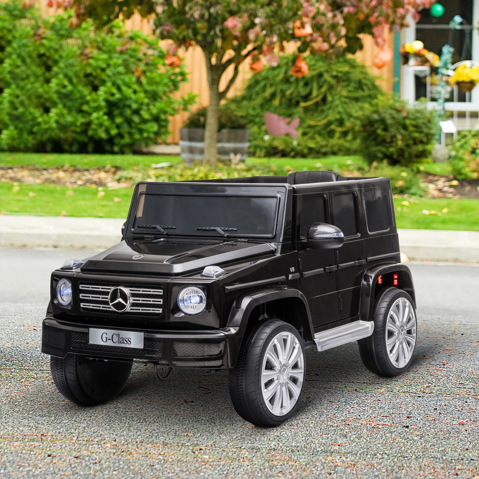 12V Licensed Kids Electric Benz G500 Car with Remote Control Black - Image 9