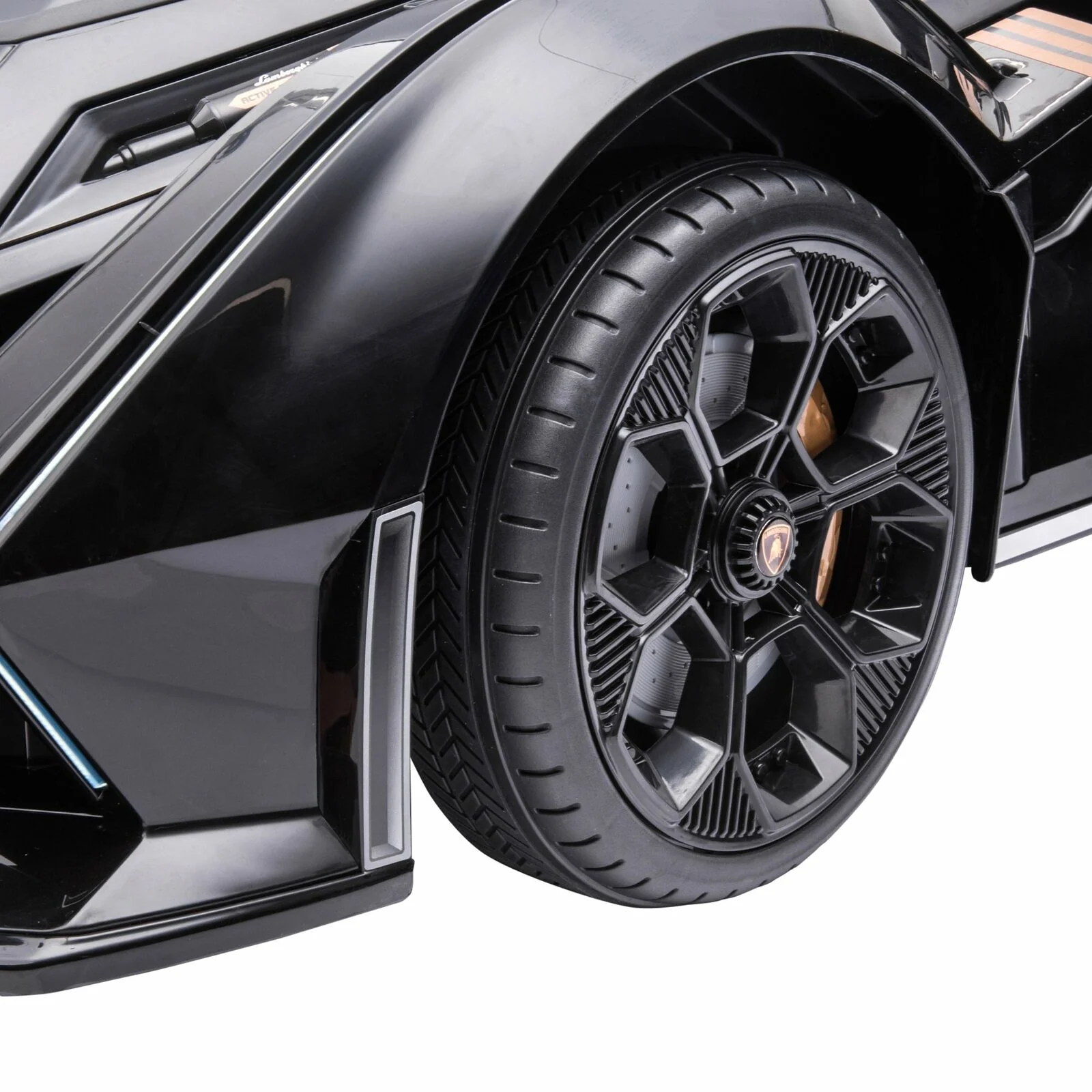 12V Black Lamborghini GT Kids Ride-On Sports Car with Remote Control - Image 9