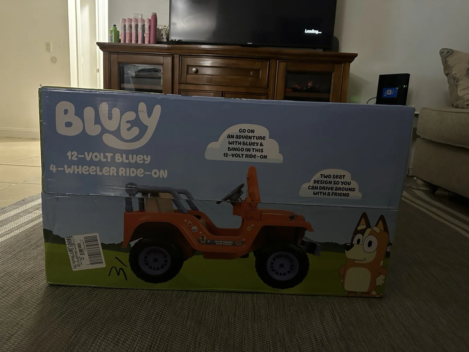 Bluey 12V Battery-Powered 4-Wheeler Ride-On Car for Kids with Sound Features, Ages 3+ - Image 3