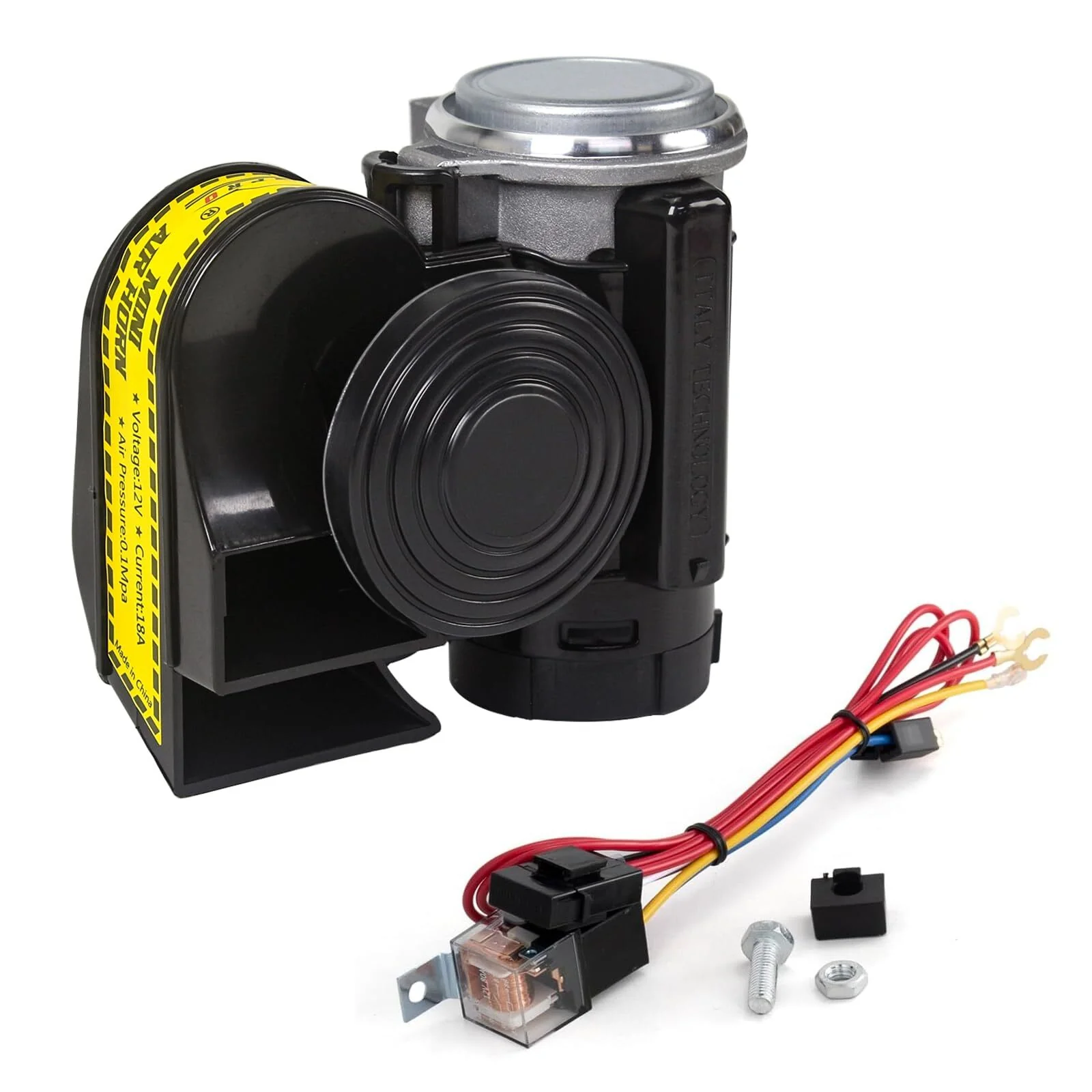 12V Compact Mini Air Horn 130dB for Car Truck Motorcycle Golf Cart - Image 9