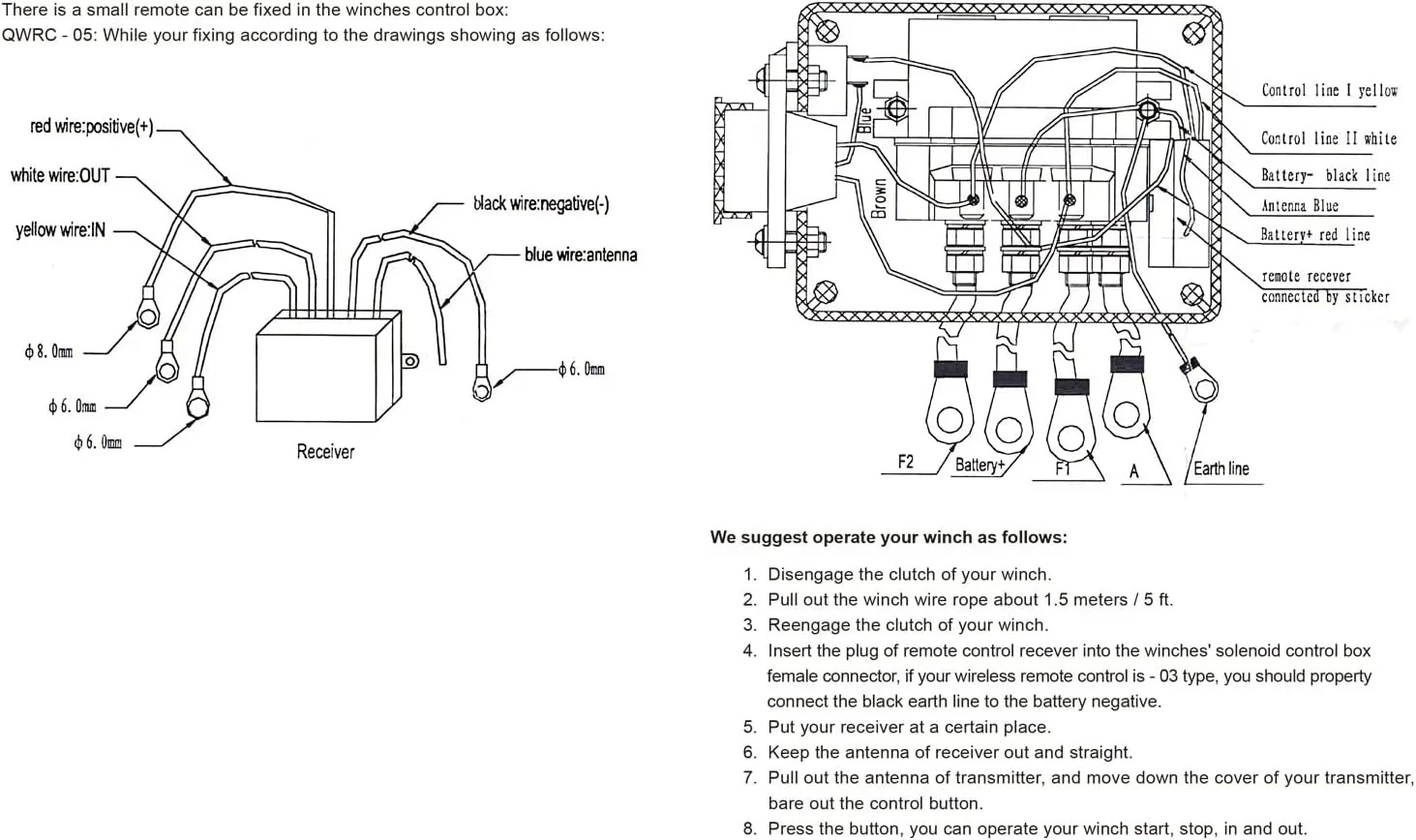 12V Wireless Electric Car Winch with Remote Control 2-Pack Universal Mini 5-Wire Connector - Image 4