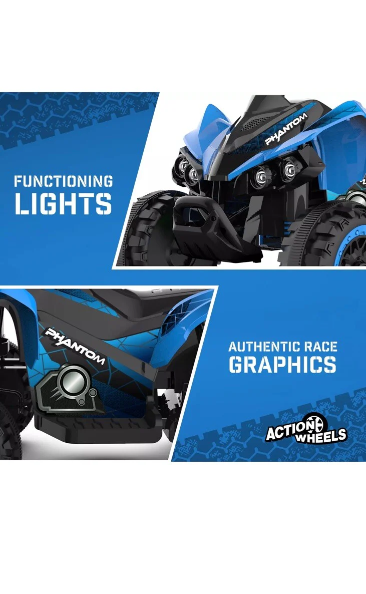 12V Blue Electric ATV Quad Cars for Kids Ages 3 to 6 - Image 6