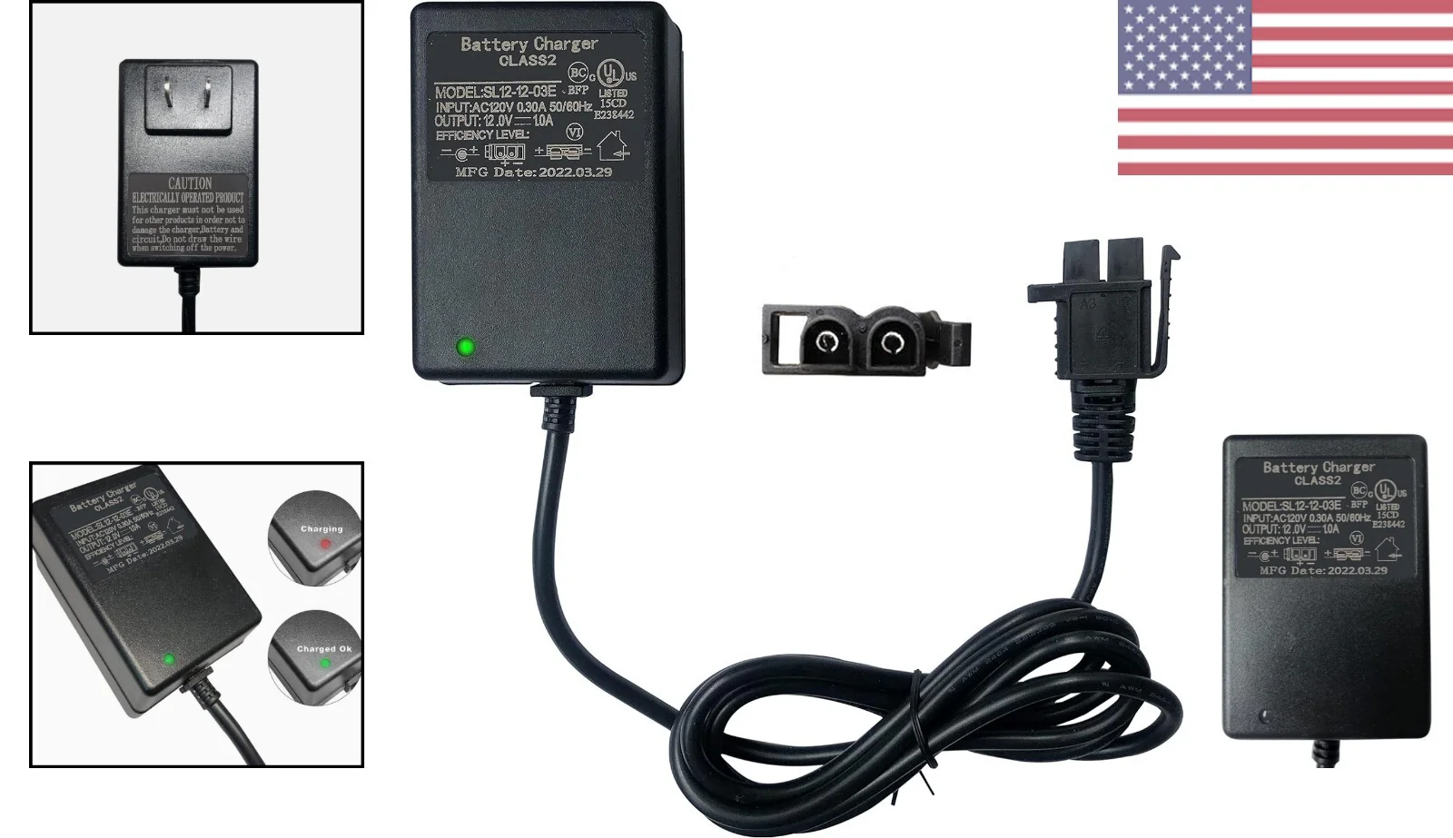 12V Fast Charging Power Adapter for Children's Electric Ride-On Cars - Image 2