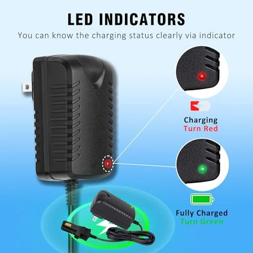 12V Battery Charger for Gray and Orange Power Wheels Toy Car - Image 6