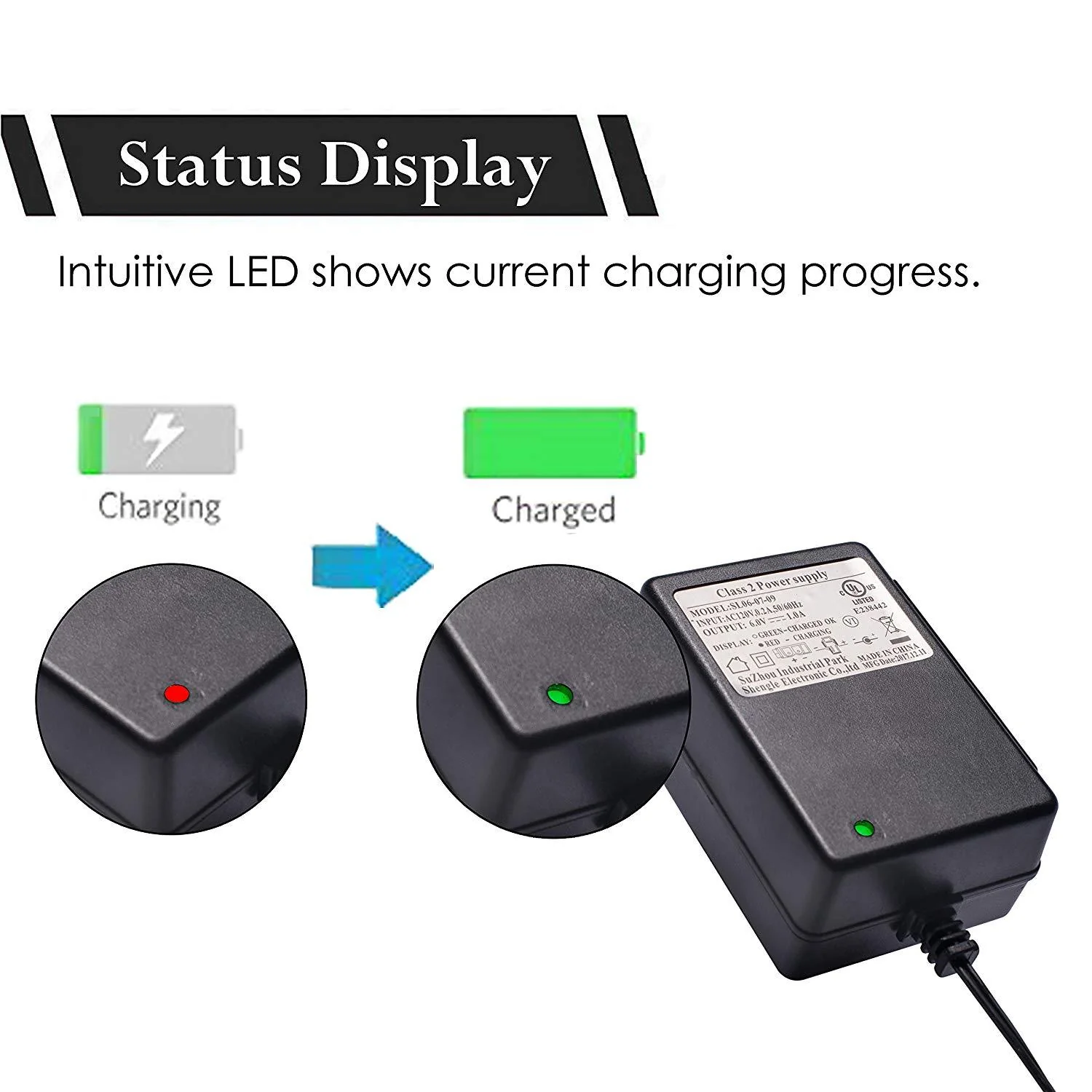 12V Charger for Kids Powered Ride-On Cars and Trax Vehicles - Image 4