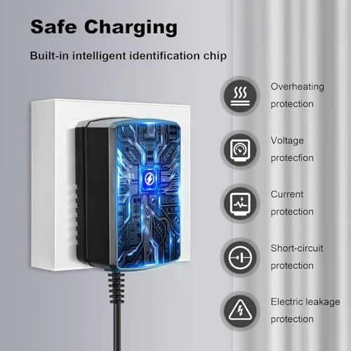 12V Charger for Razor Power Core E90 E95 Electric Scooter Black - Image 5