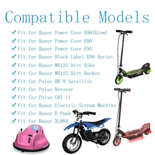 12V Replacement Charger for Razor Power Core E90 E95 Electric Scooter Black - Image 2