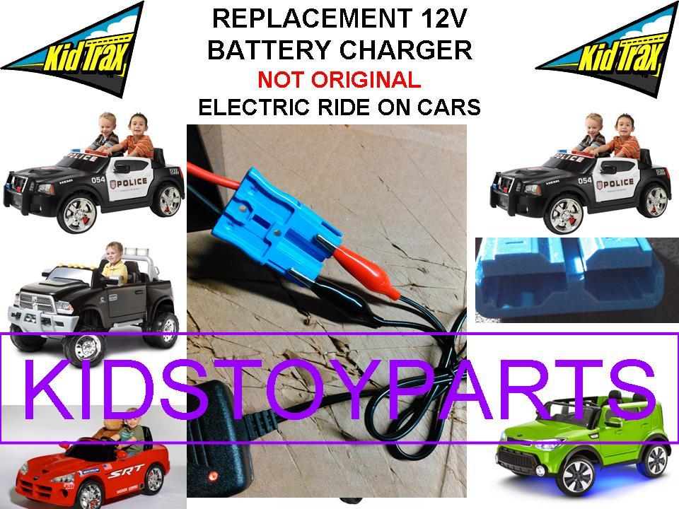 12V Kids Ride-On Car Charger Compatible with Trax, Dodge Ram, Police, Mini Cooper, Jeep, and VW Bug Models