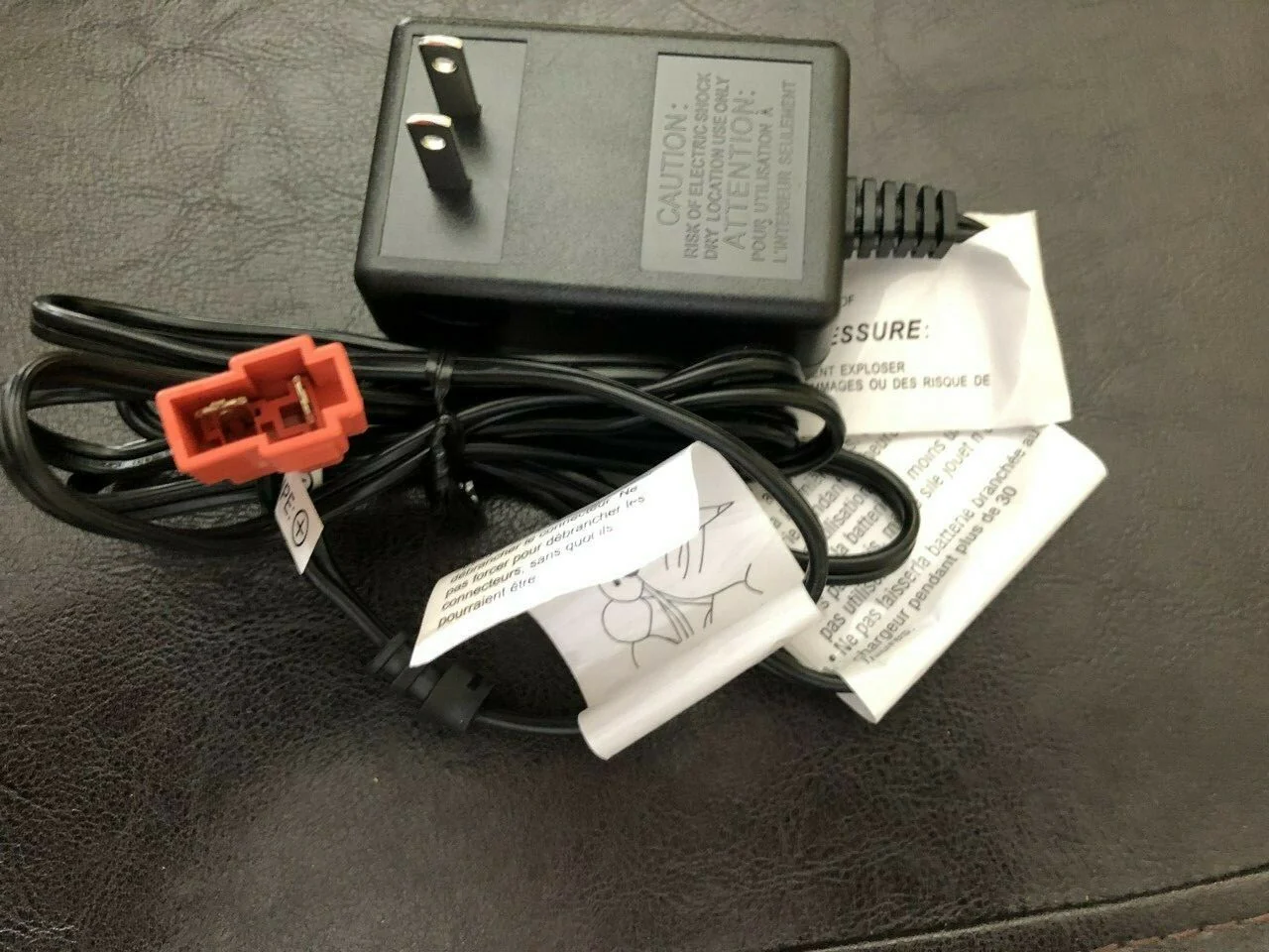 12V Orange Charger with Connector for 12 Volt Riding Toy - Image 2