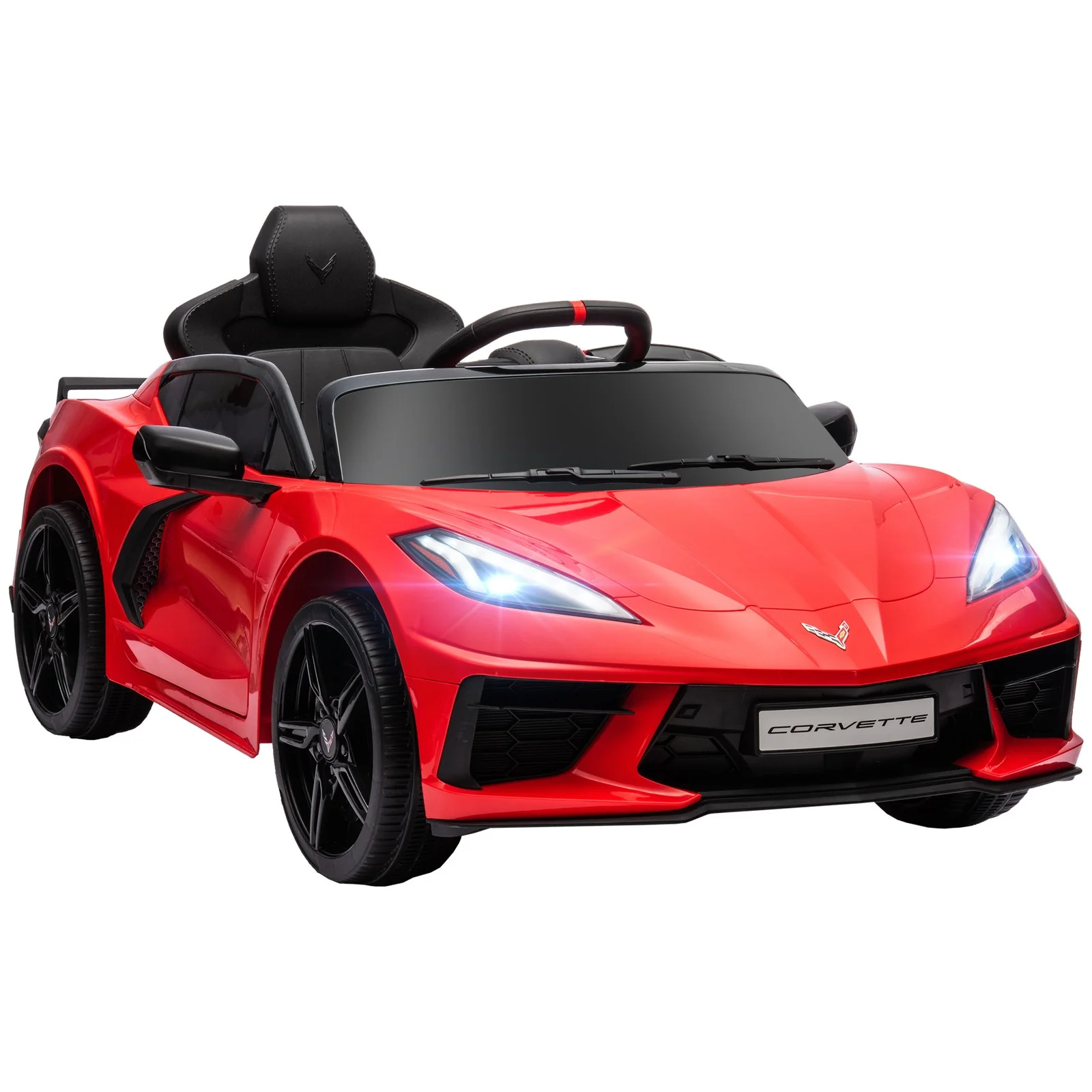 12V Licensed Chevrolet Corvette Kids Electric Ride-On Car with Remote Control Red - Image 12