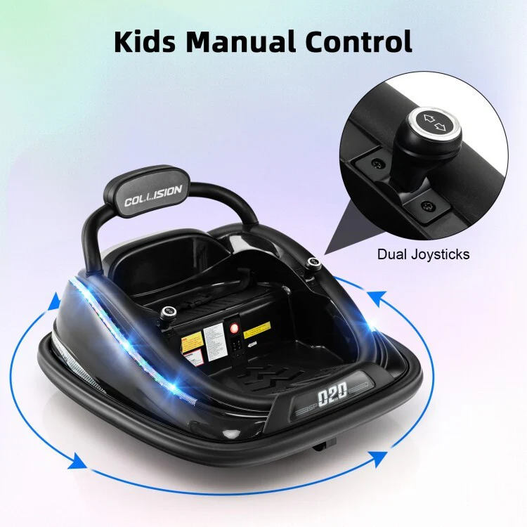 12V Kids Ride-On Bumper Car with Remote Control and 360-Degree Spin - Image 4