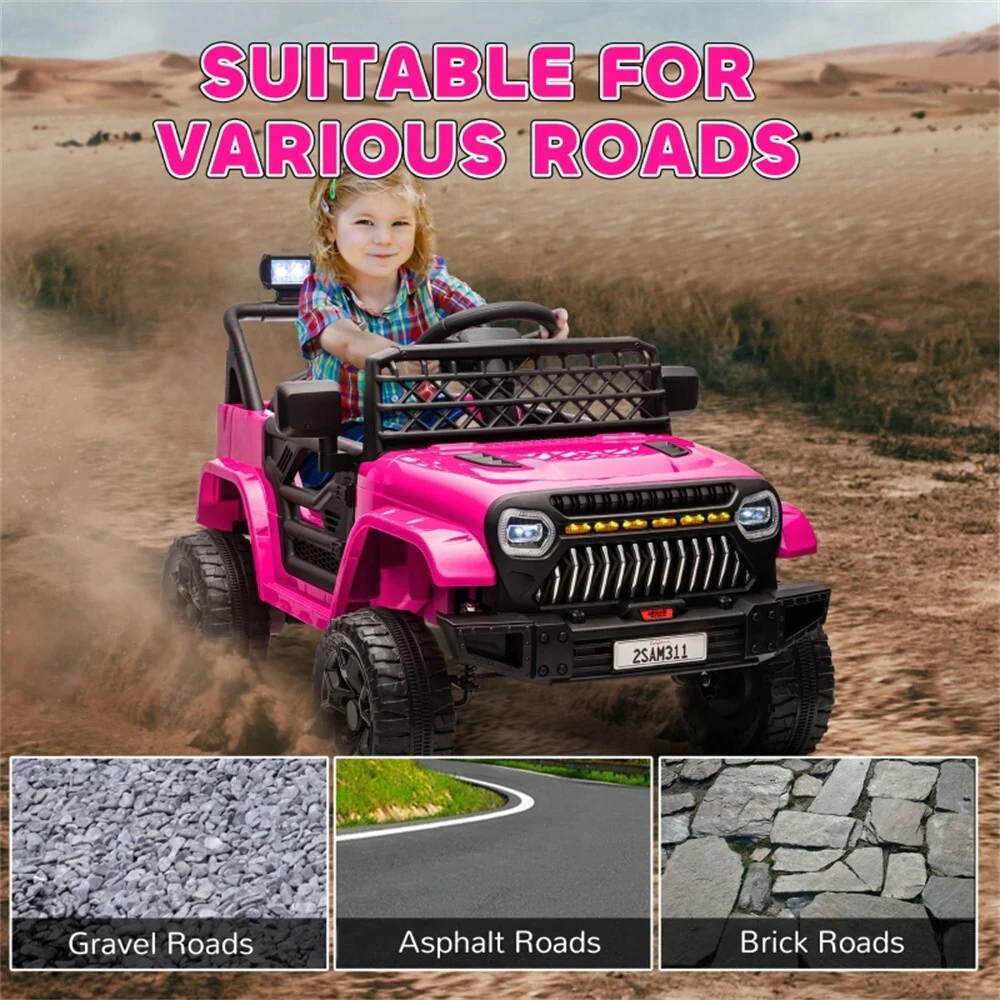 12V Pink Electric Kids Ride-On Toy Bike with Parental Remote Control - Image 4