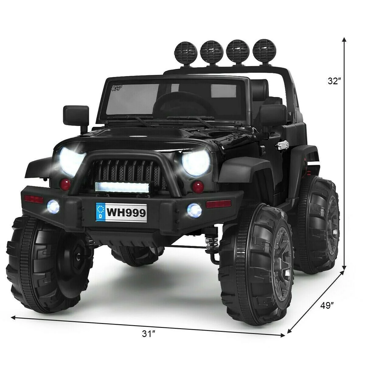 12V Children's Ride-On Toy Truck with Spring Suspension System - Image 5
