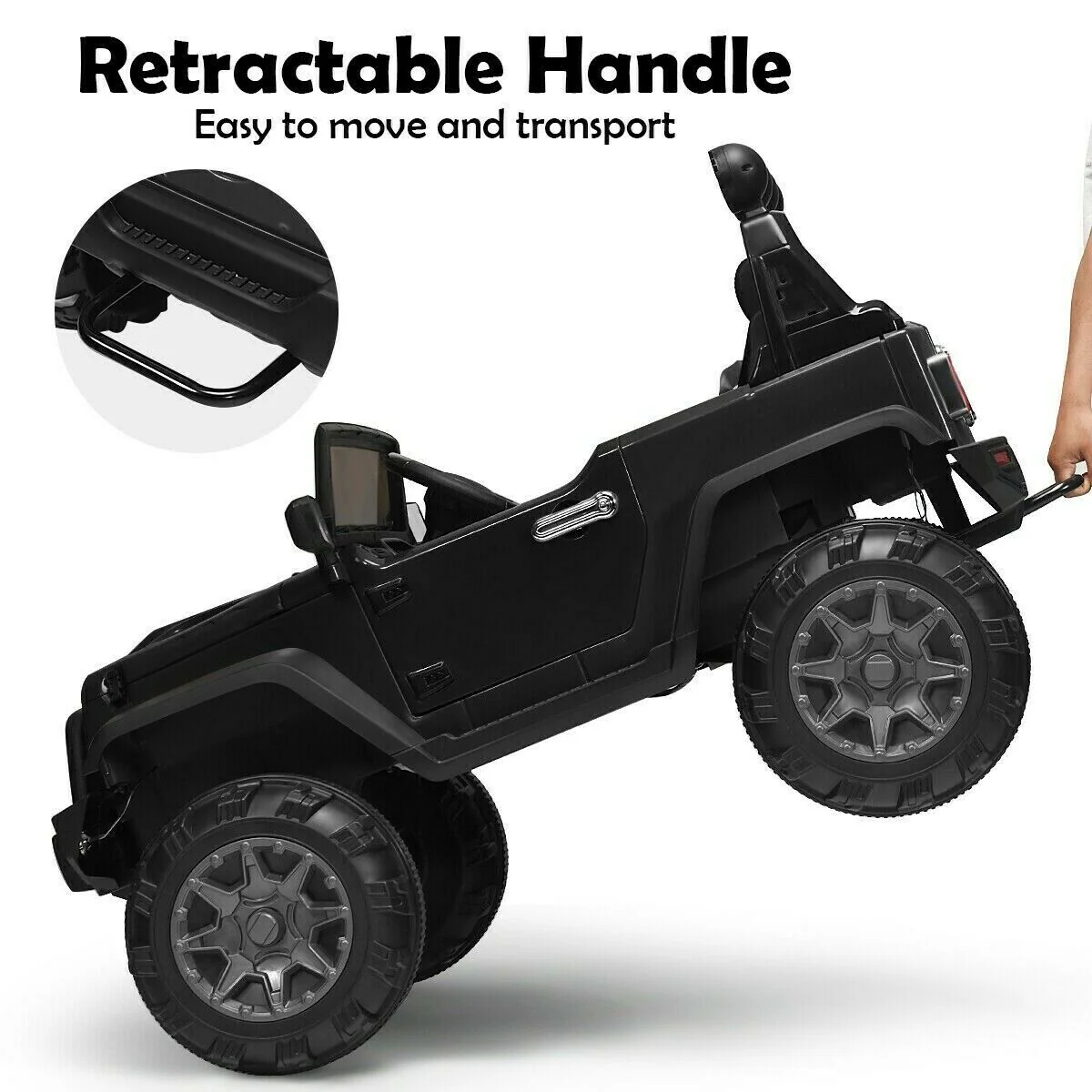 12V Children's Ride-On Toy Truck with Spring Suspension System - Image 7
