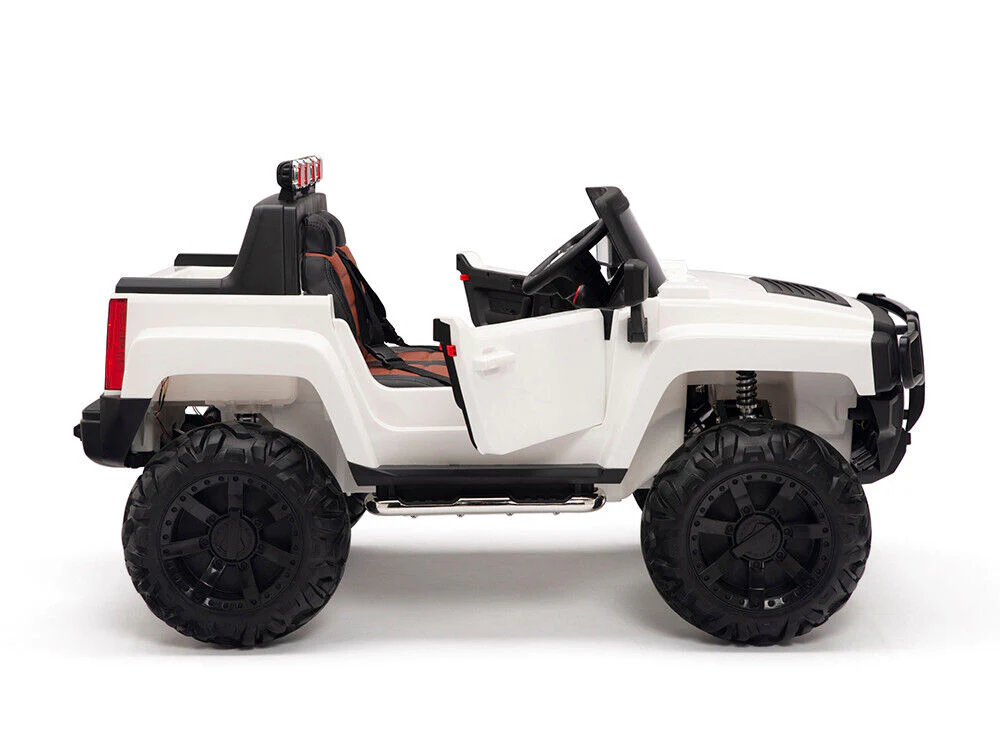 12V Children's White HumStyle Truck Ride On with Remote Control - Image 5