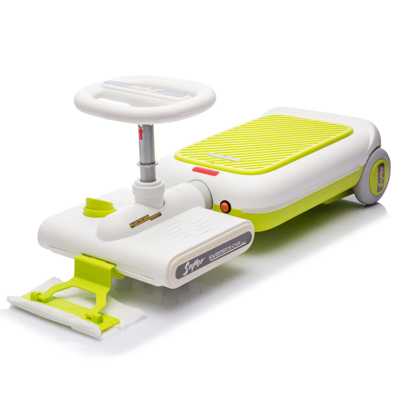 12V Kids Cleaning Go-Kart with 35W Motor and Front Mop Attachment for Easy Cleaning - Image 23