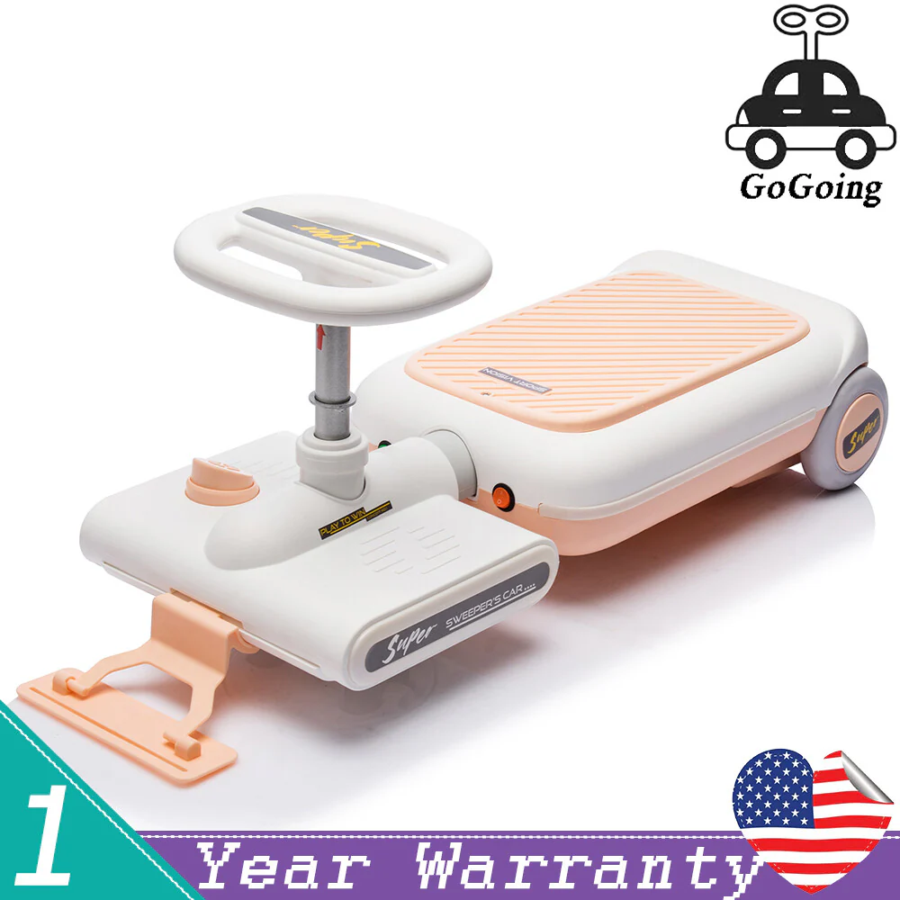 12V Kids Cleaning Go-Kart with Extendable Mop 35W, Adjustable Speed 1.86-2.49 MPH, Pink, Ages 3-6 - Image 24