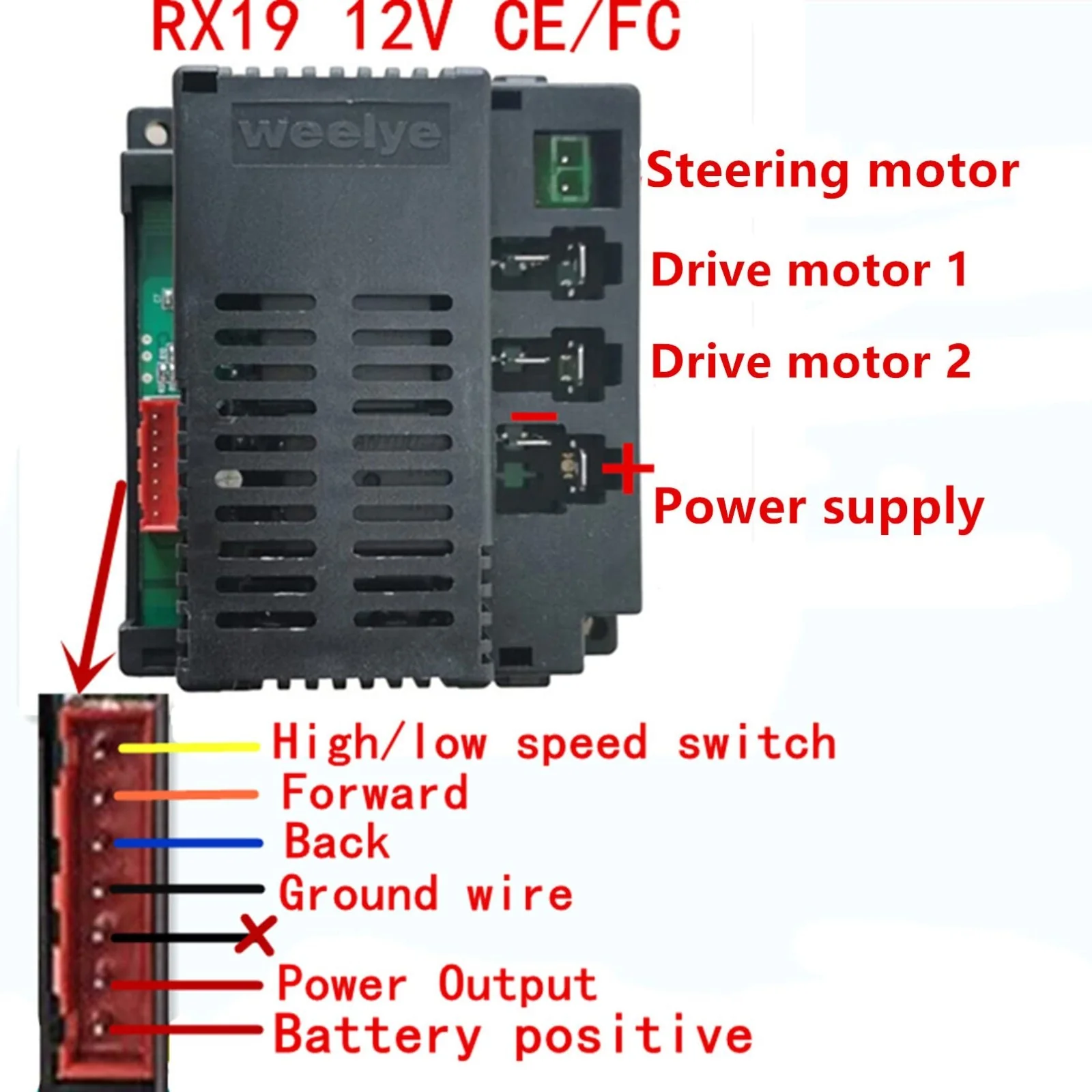 12V Control Box Receiver for Children's Electric Ride-On Vehicles - Mainboard Upgrade - Image 3
