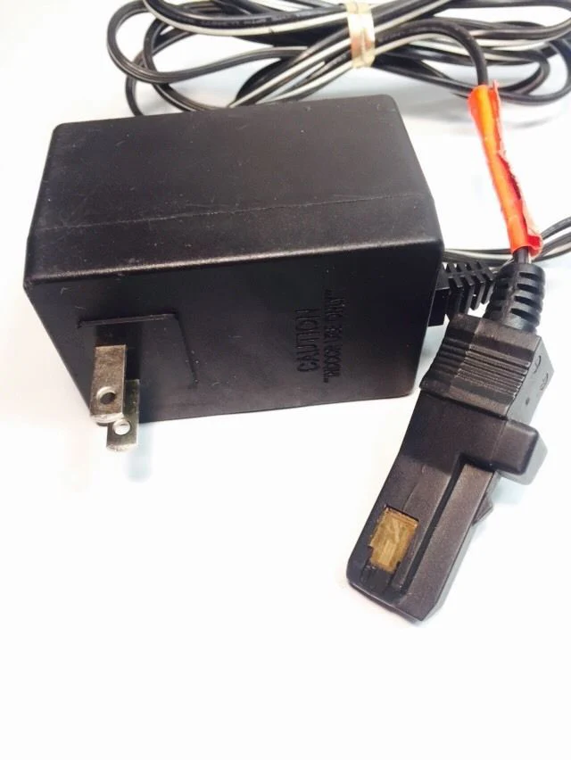 12V DC Power Wheels Grey Battery Charger with Adapter Plug and Cord